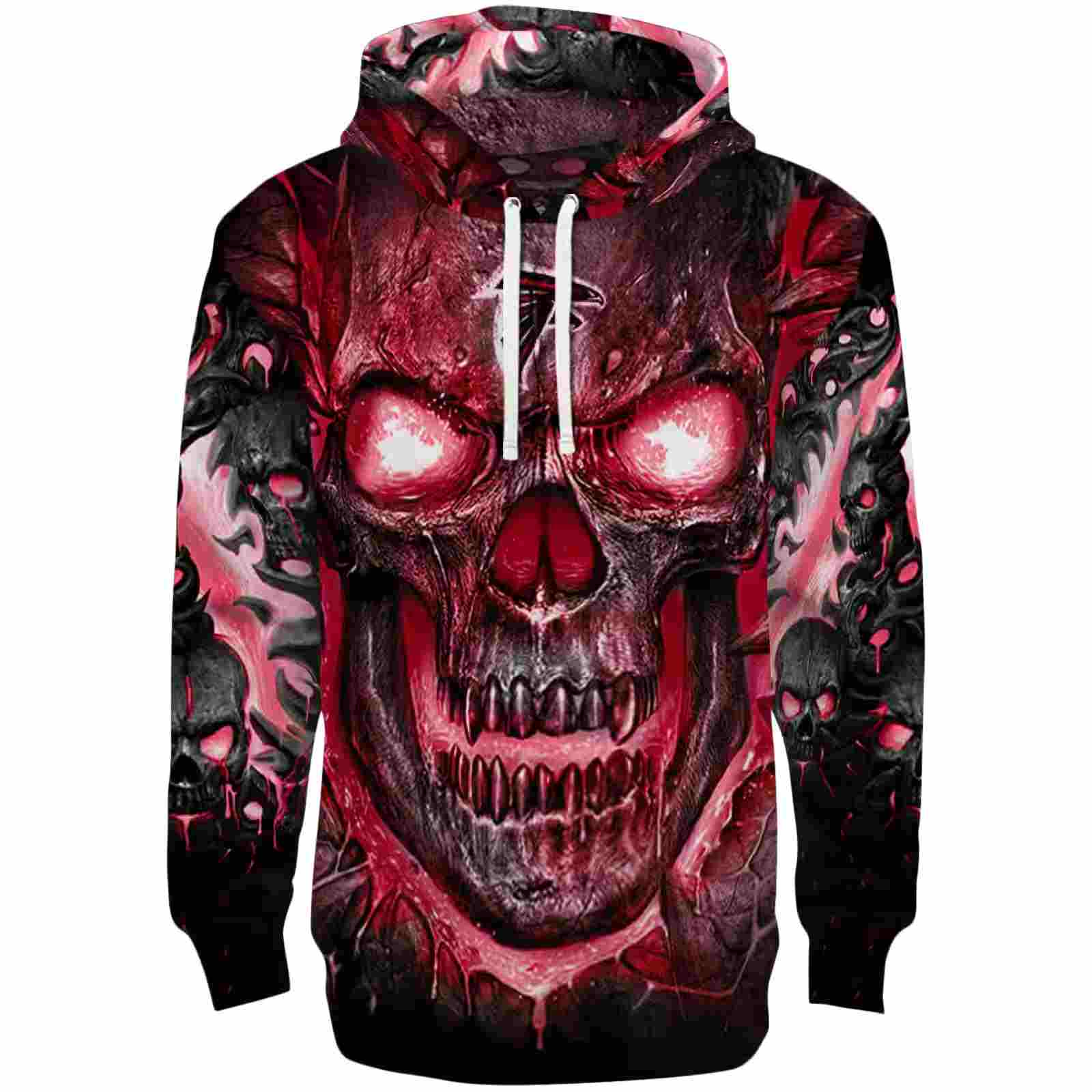 Atlanta Falcons Demonic Skull Red Black Hoodie