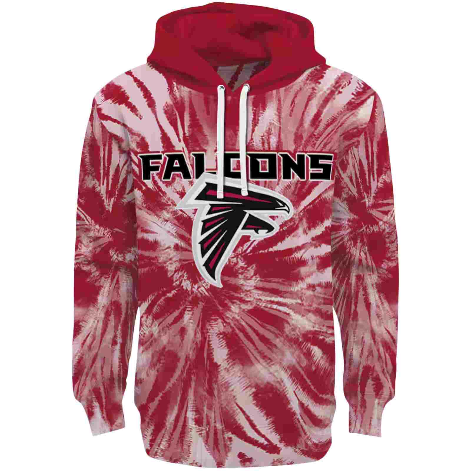 Atlanta Falcons Tie Dye Pattern Red Hoodie