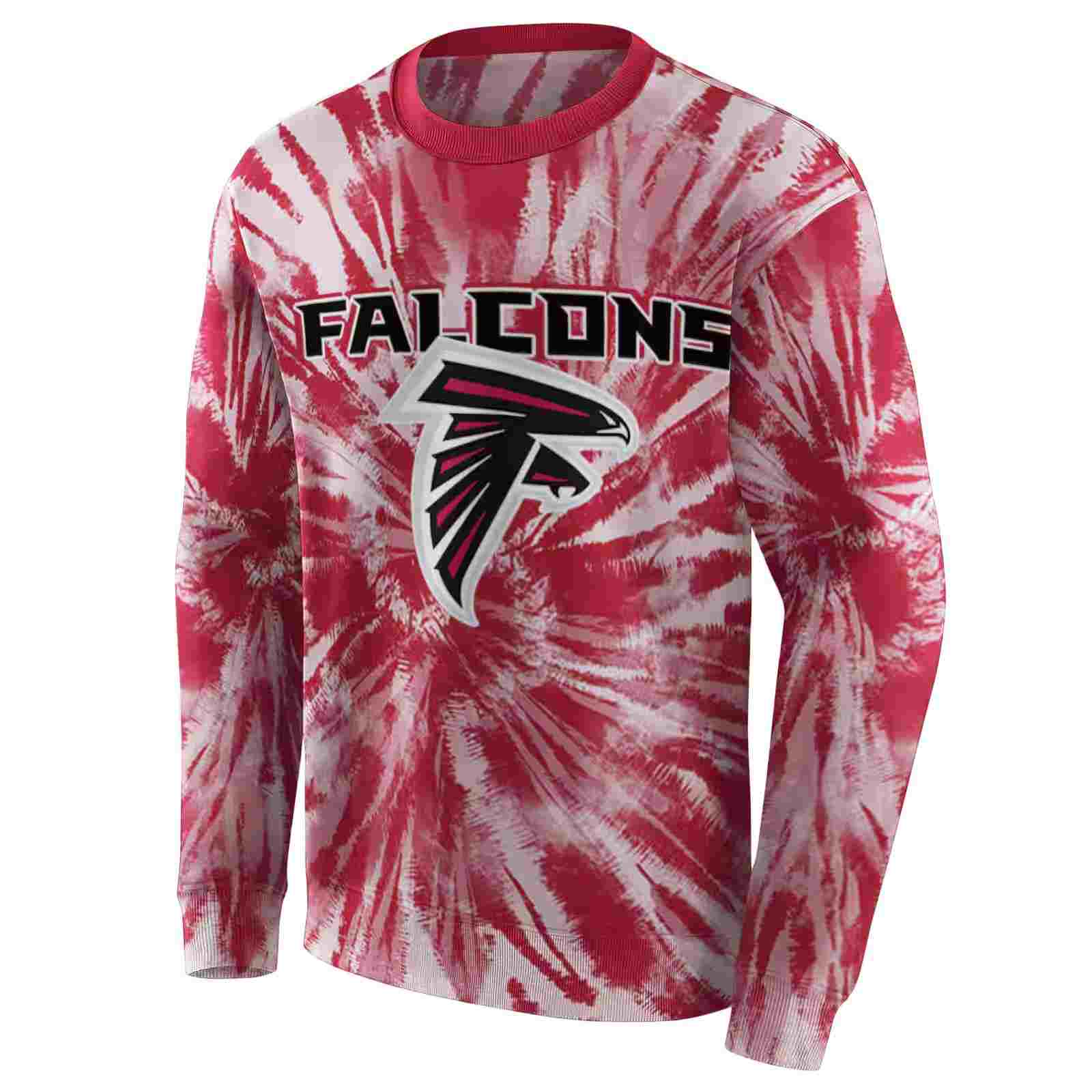 atlanta falcons tie dye pattern red hoodie new arrival