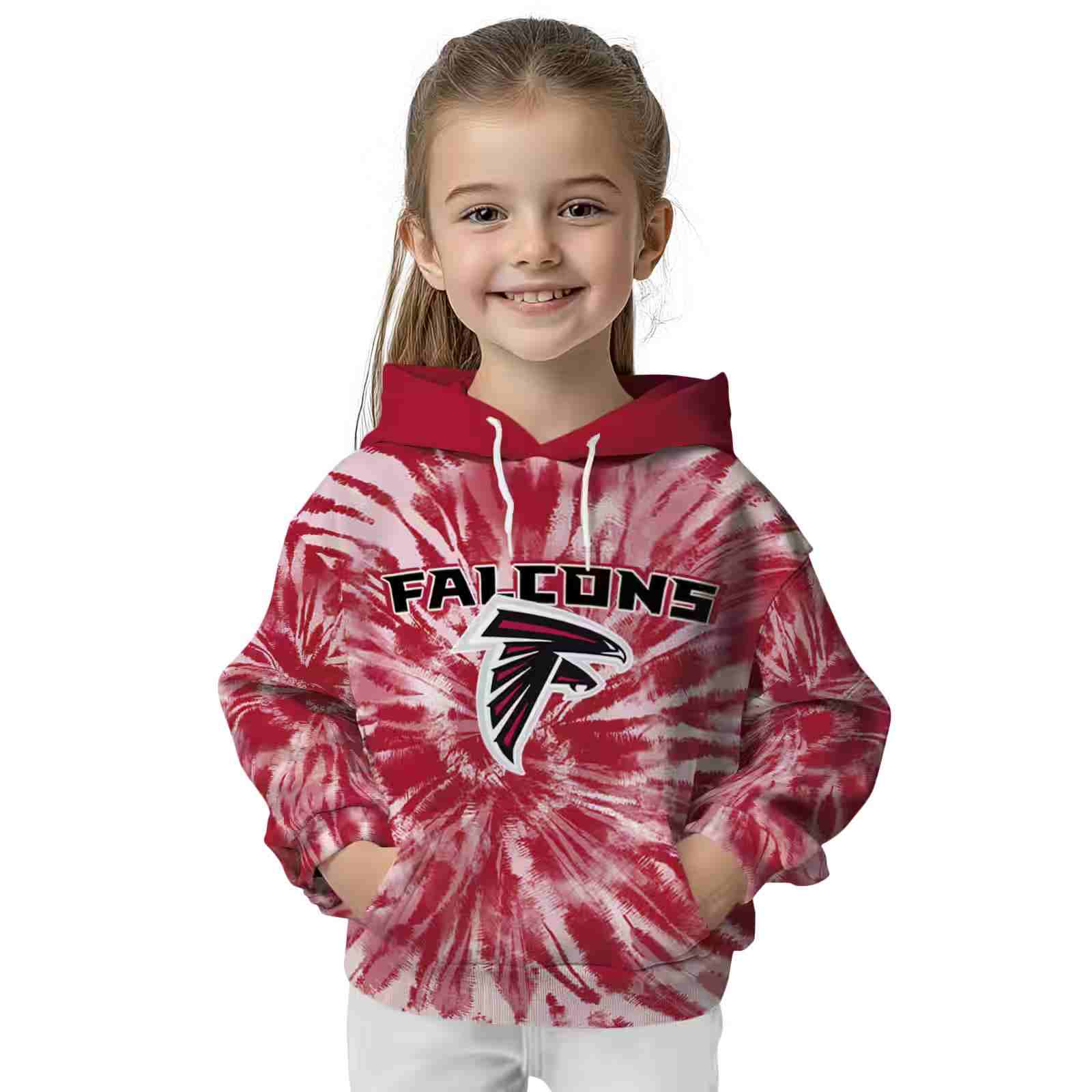 atlanta falcons tie dye pattern red hoodie top rated