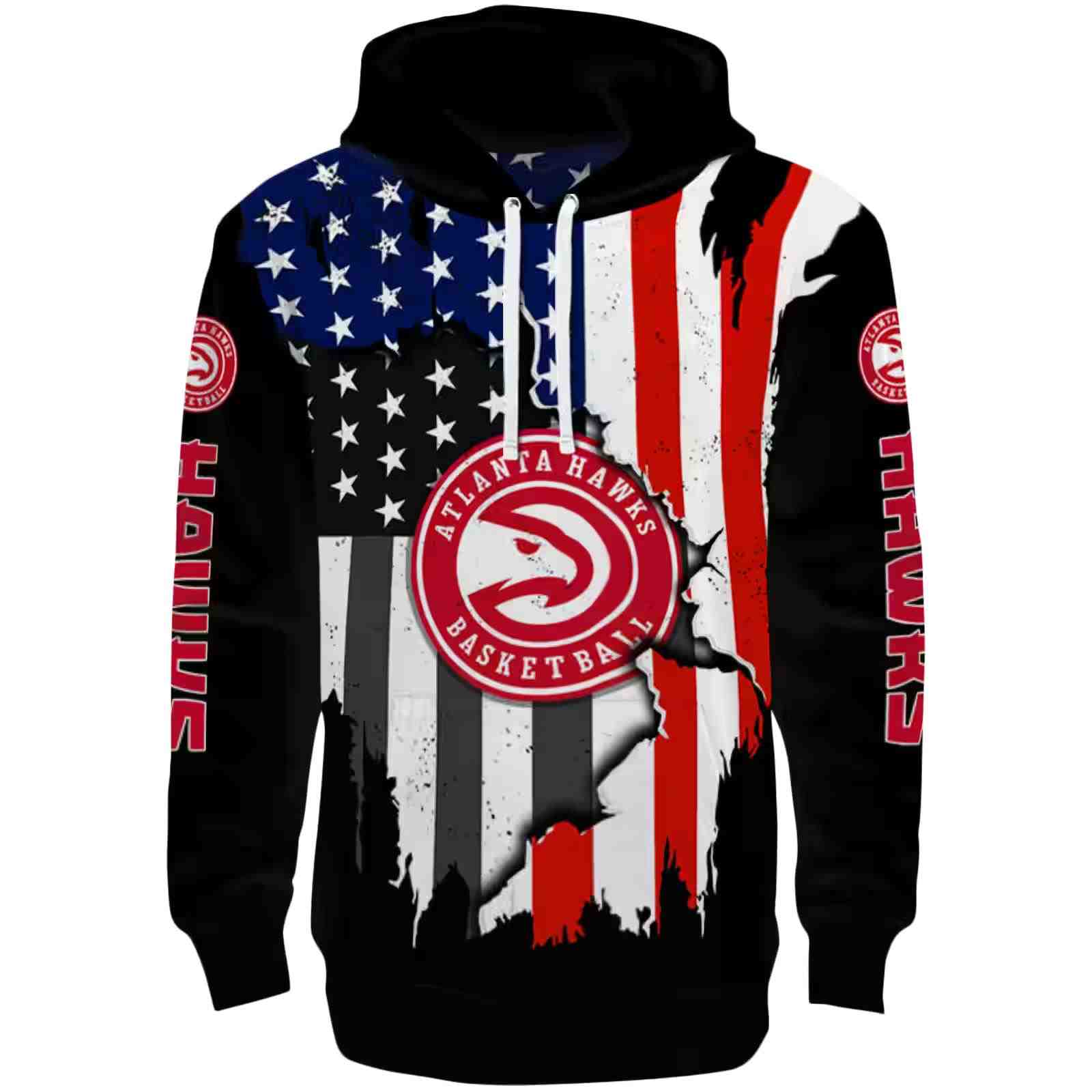 Atlanta Hawks American Pride Black Hoodie