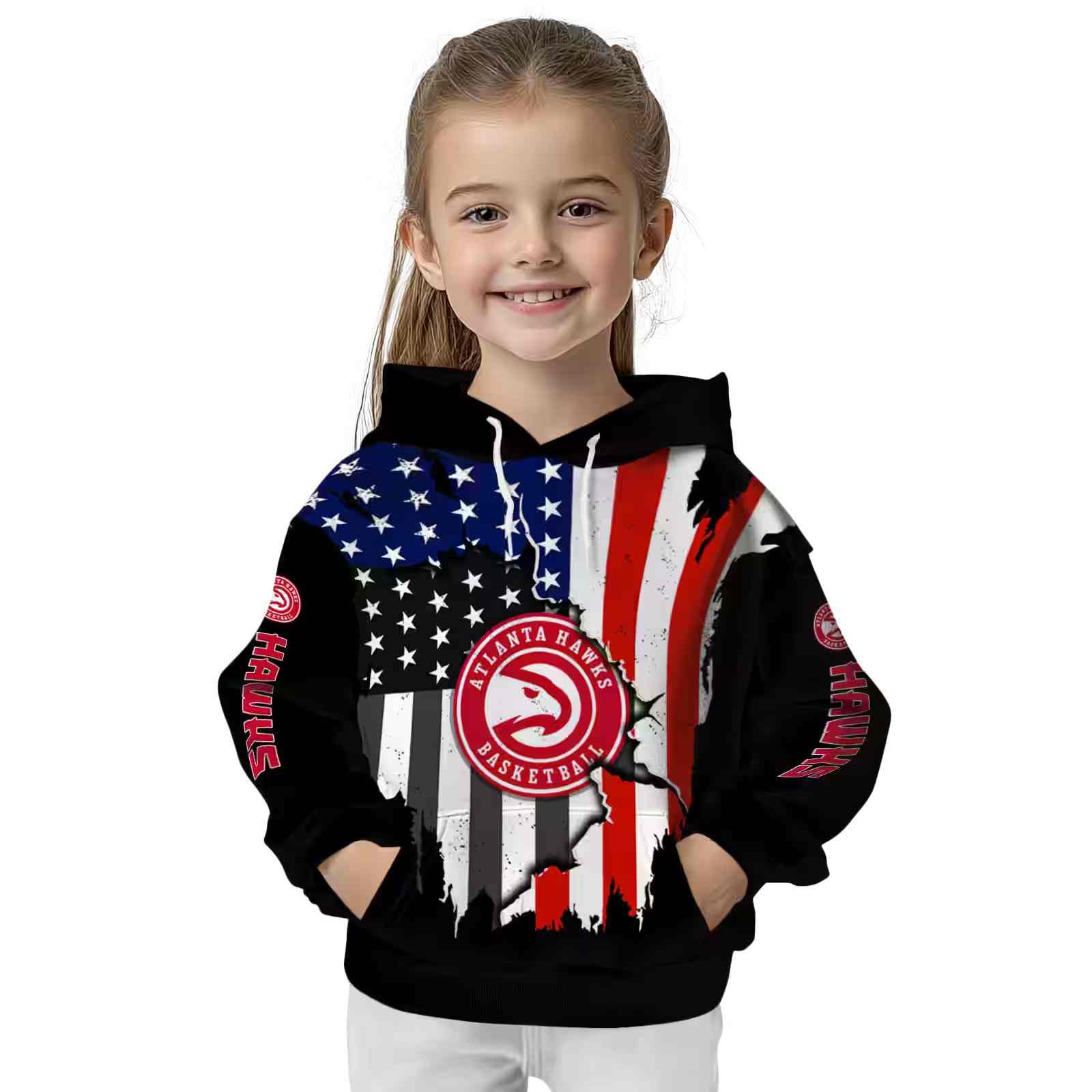 atlanta hawks american pride black hoodie top rated