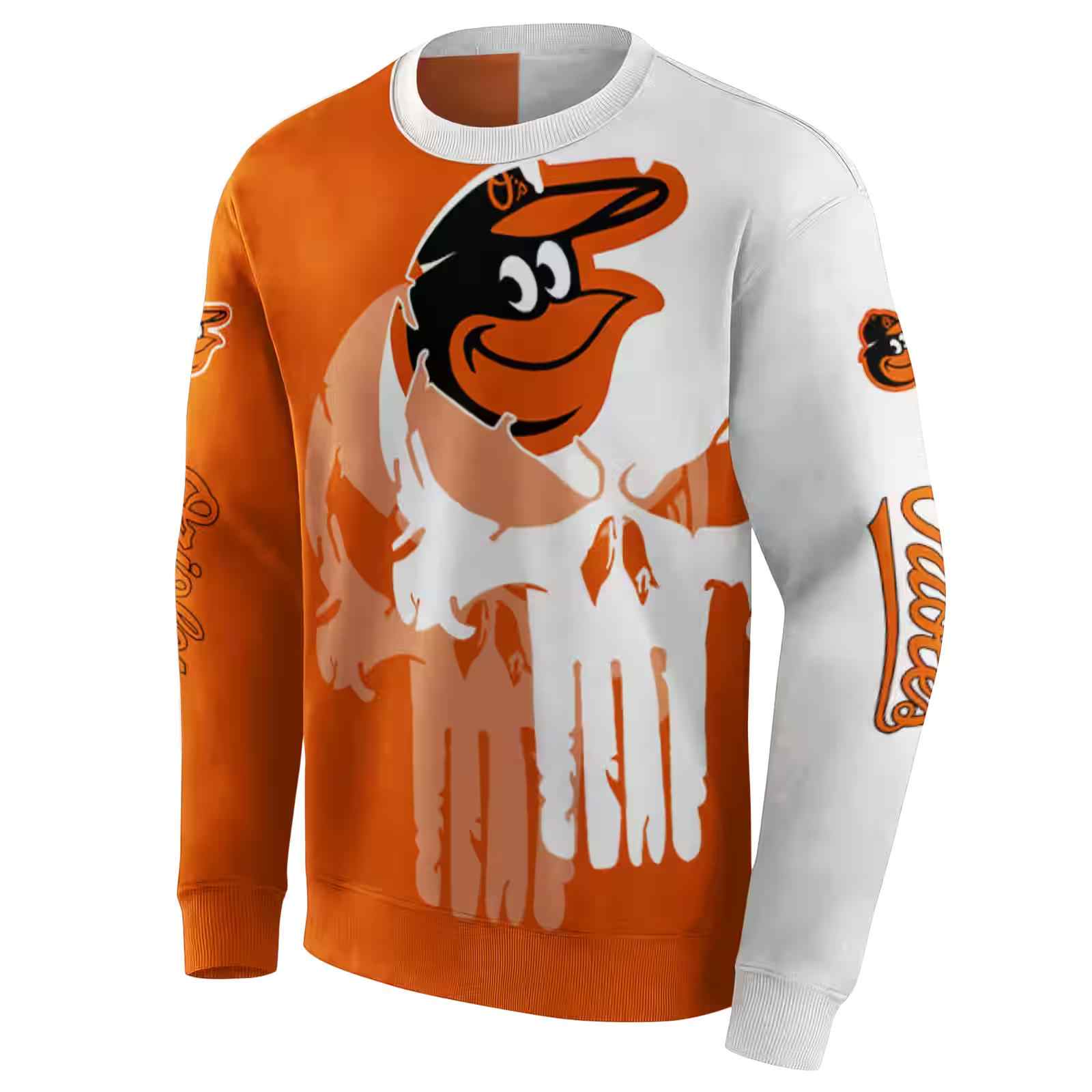 baltimore orioles graphic punisher orange white hoodie new arrival