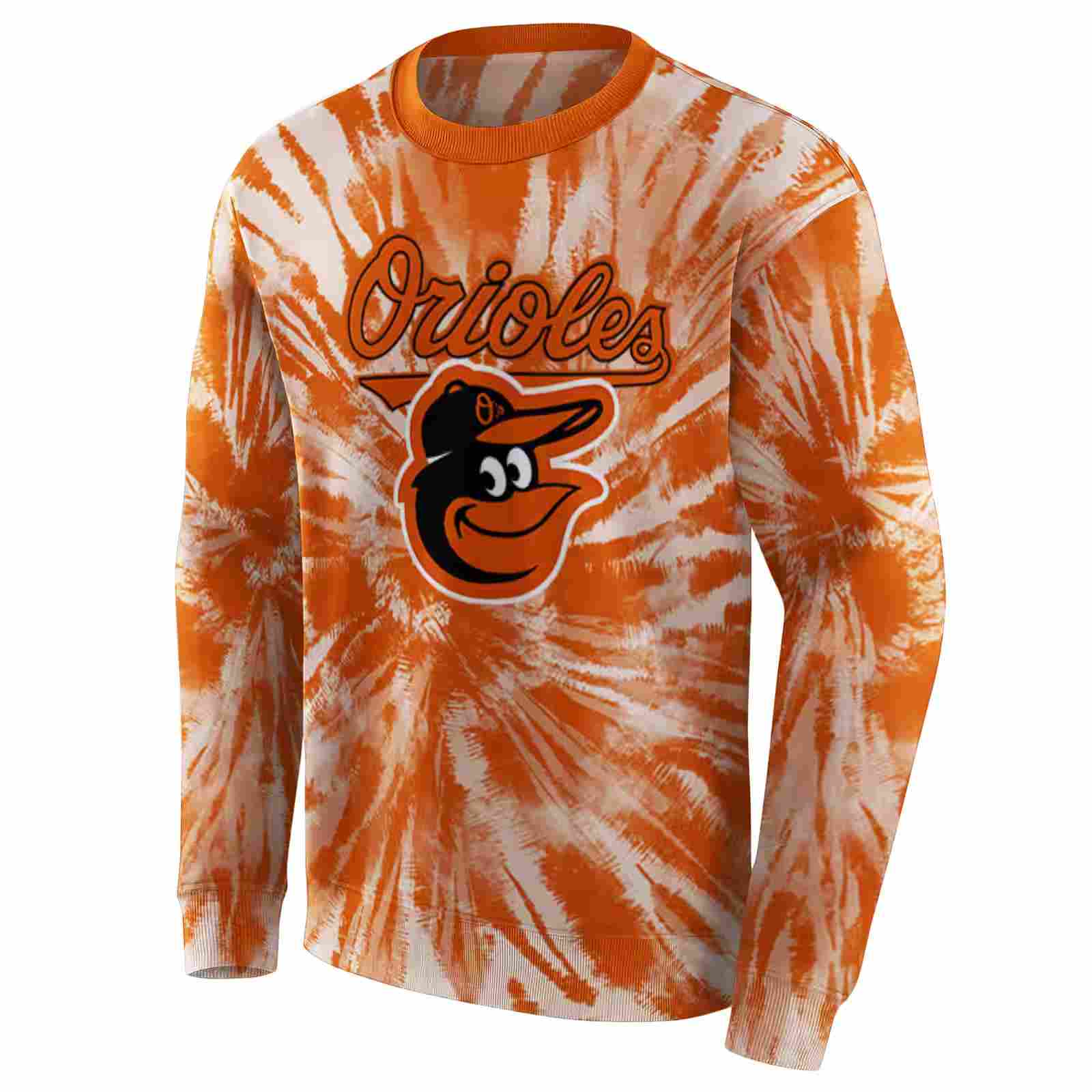 baltimore orioles tie dye pattern orange hoodie new arrival