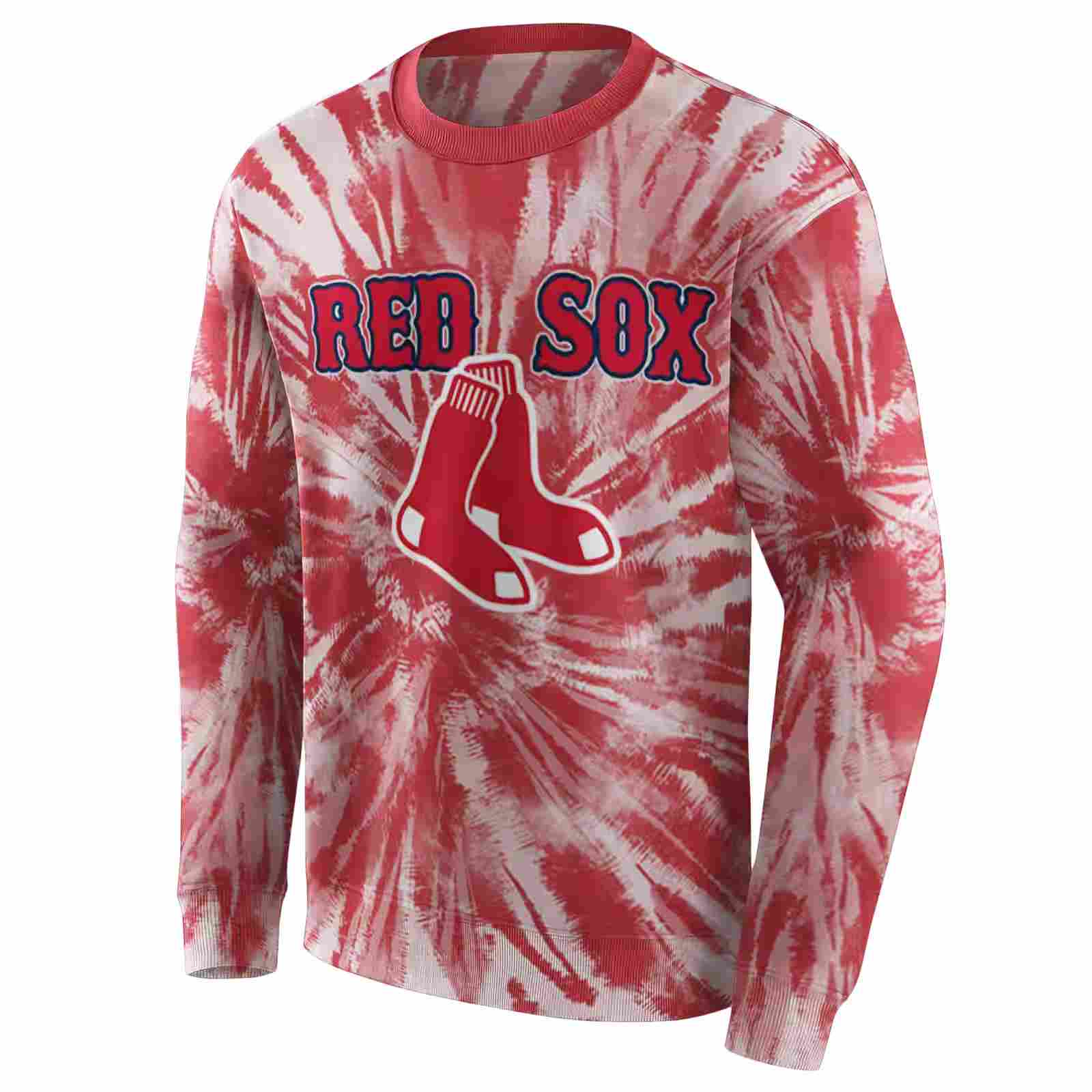 boston red sox tie dye pattern red hoodie new arrival