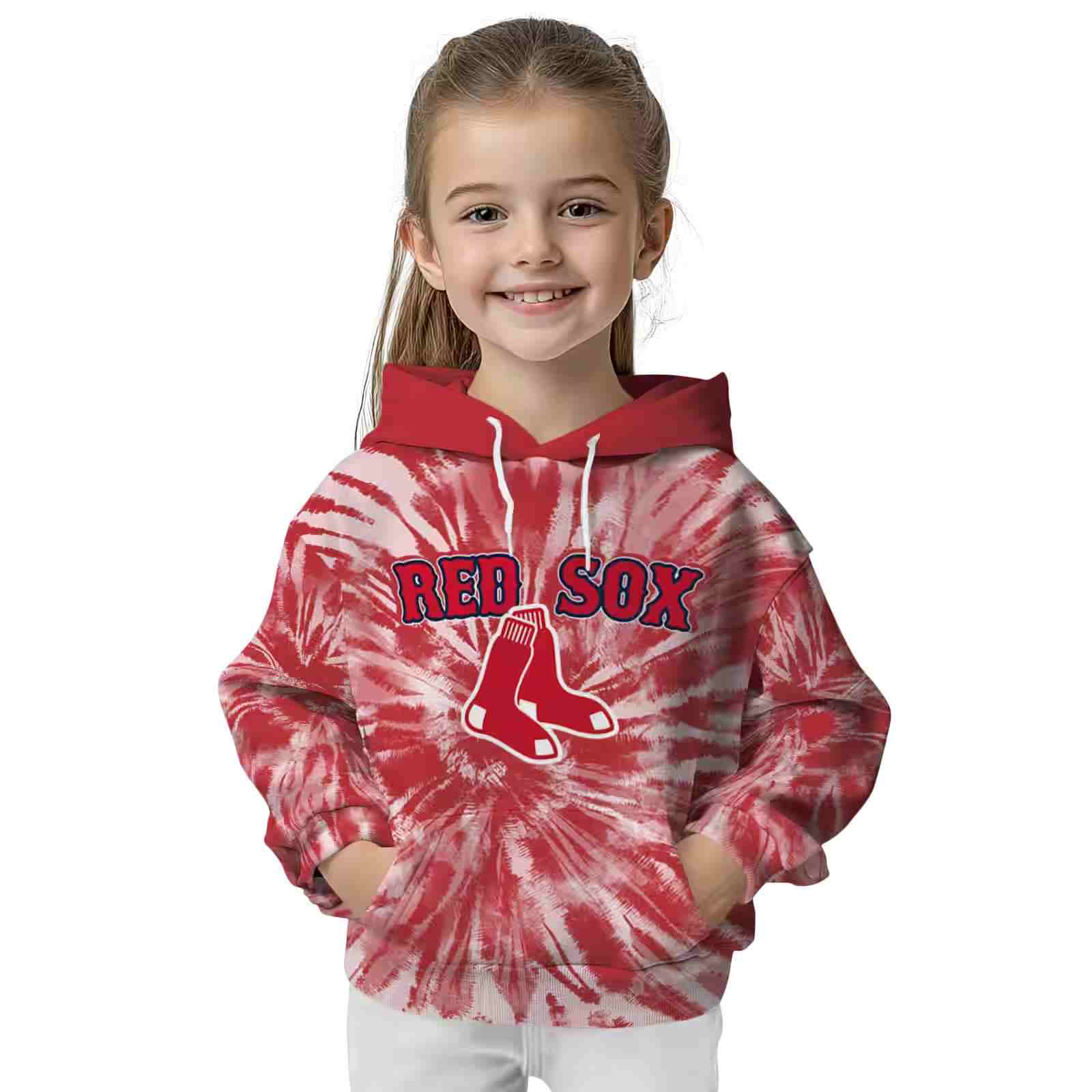 boston red sox tie dye pattern red hoodie top rated