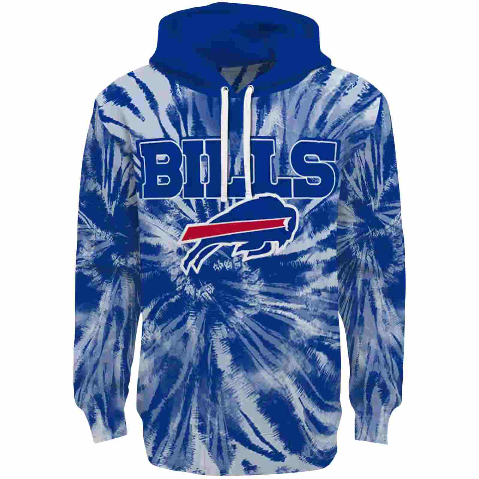 Buffalo Bills Tie Dye Pattern Blue Hoodie