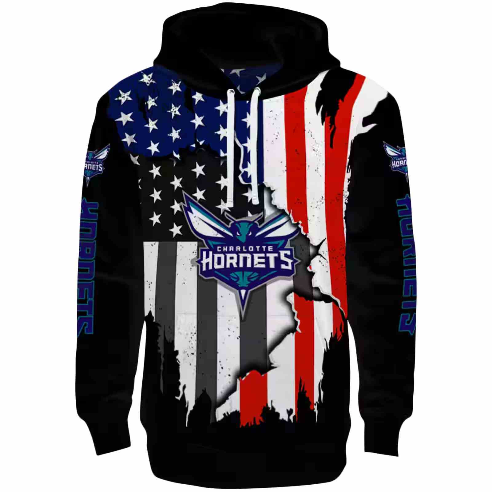 Charlotte Hornets American Pride Black Hoodie