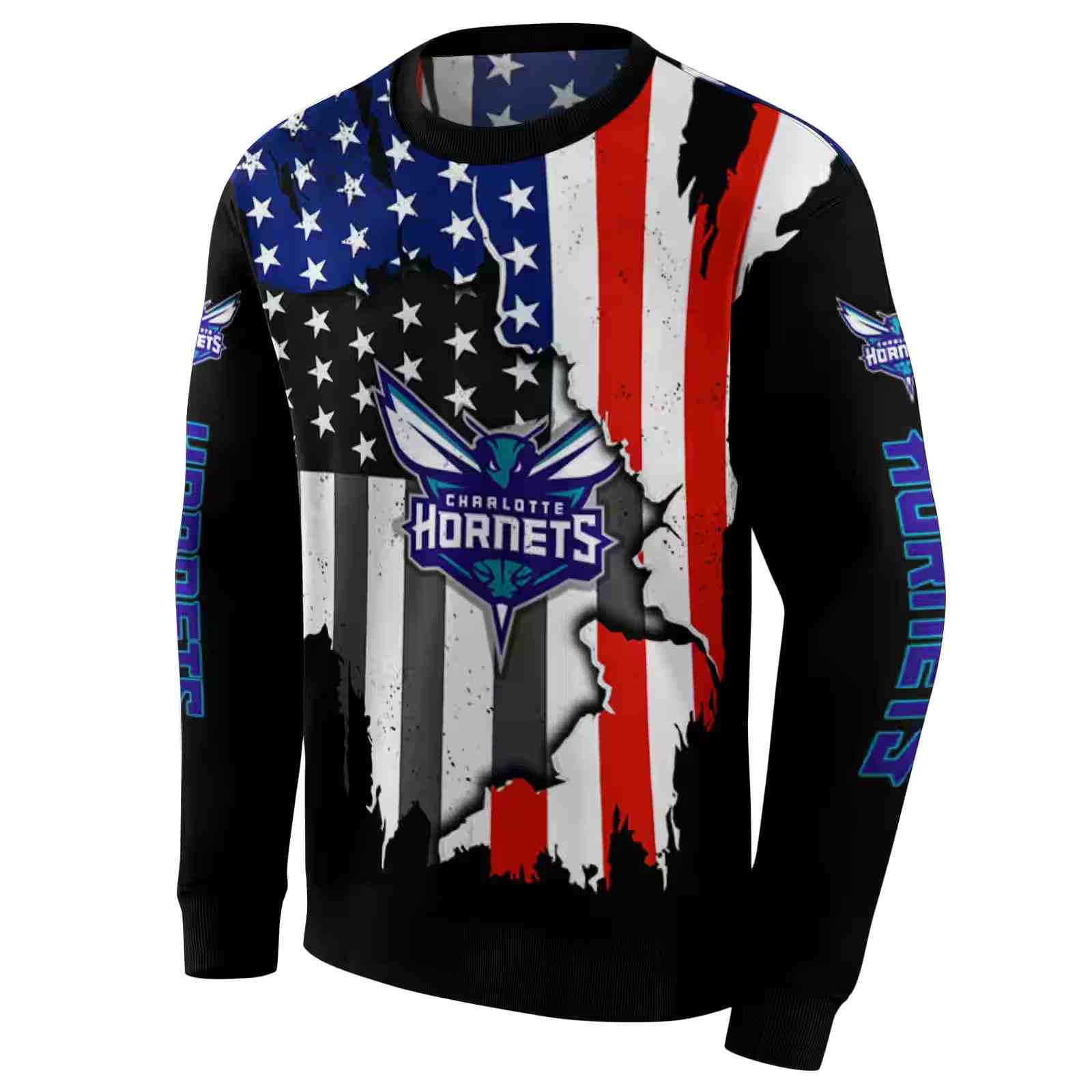 charlotte hornets american pride black hoodie new arrival