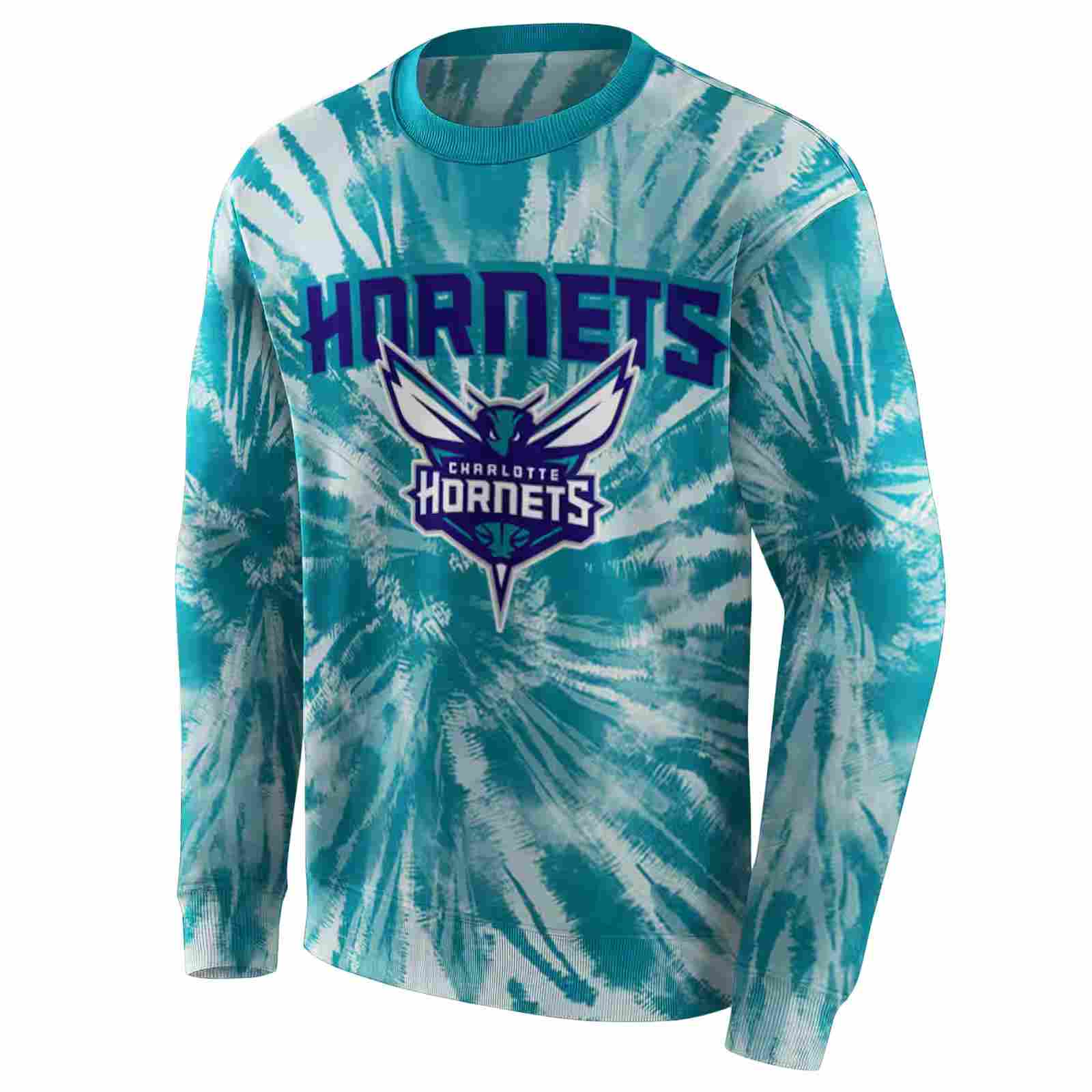 charlotte hornets tie dye pattern teal hoodie new arrival