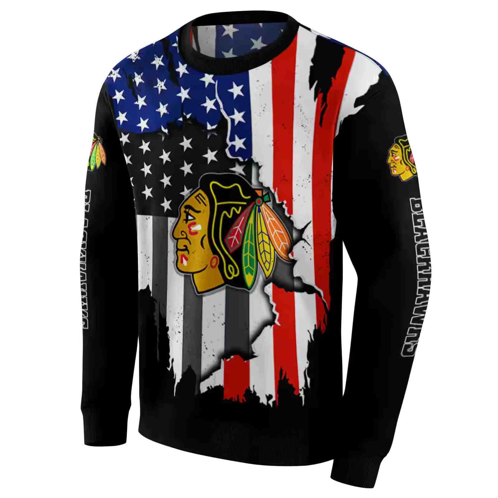 chicago blackhawks american pride black hoodie new arrival