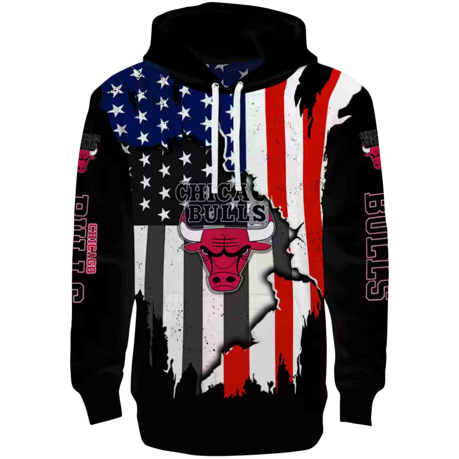 Chicago Bulls American Pride Black Hoodie