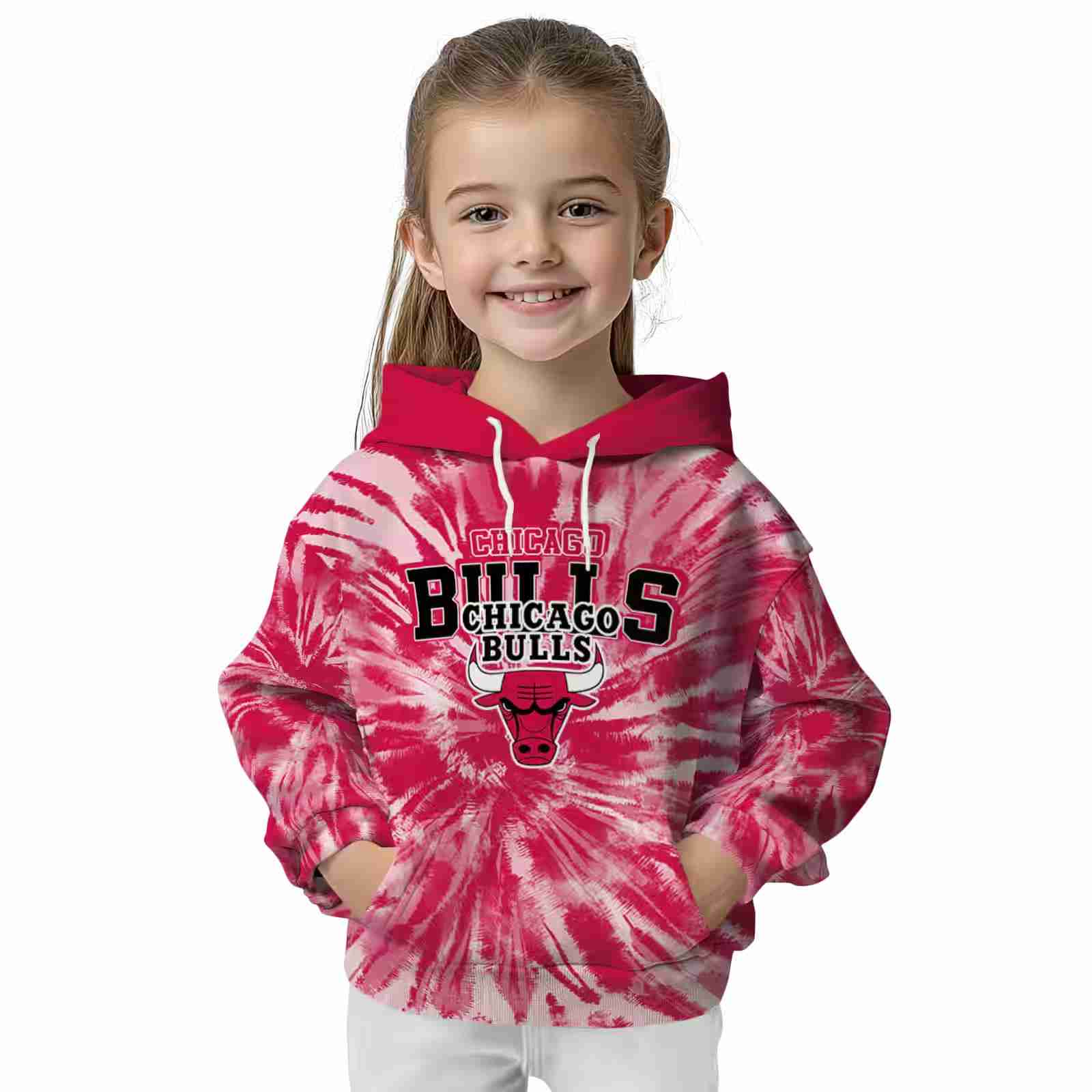 chicago bulls tie dye pattern red hoodie top rated