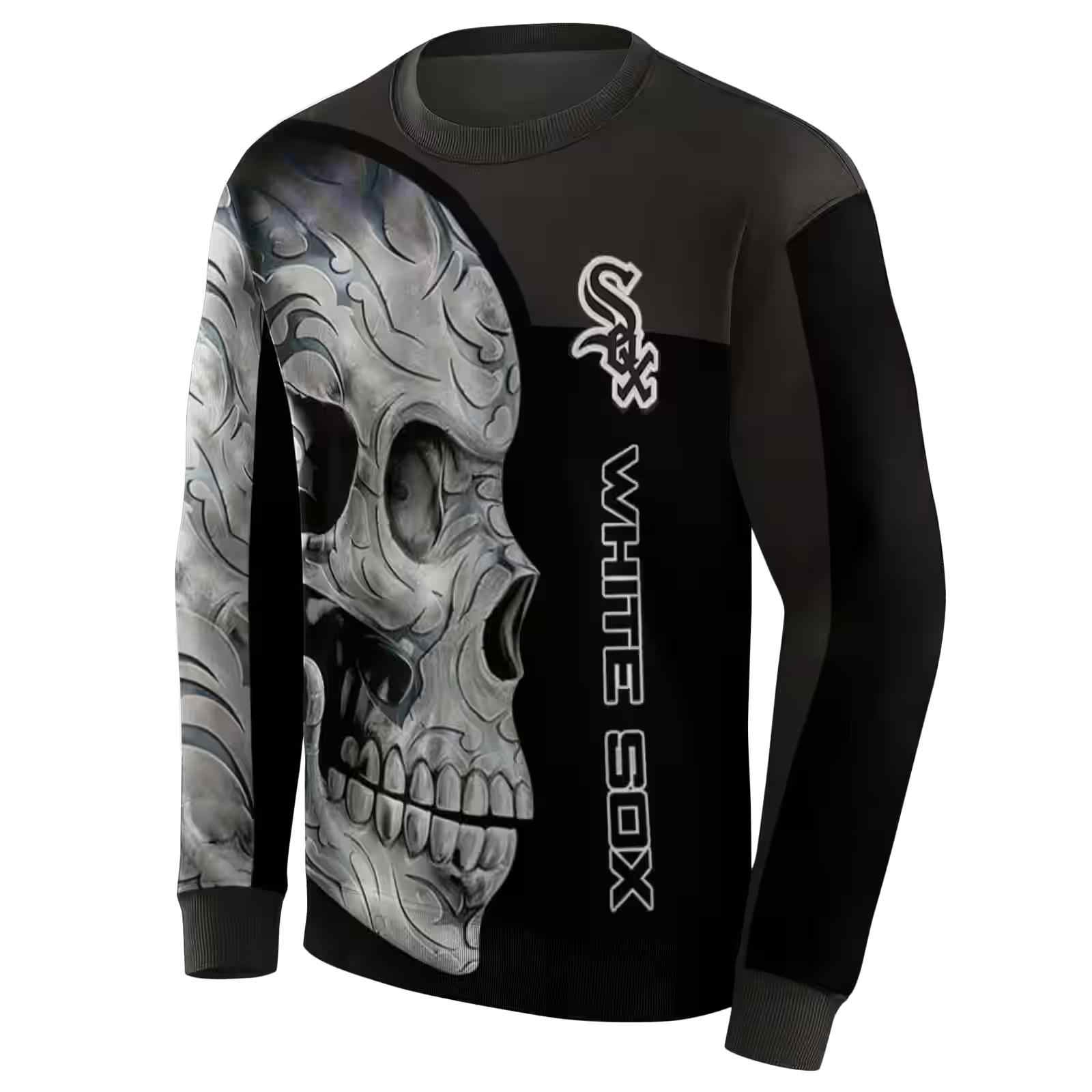 chicago white sox skull motif black hoodie new arrival