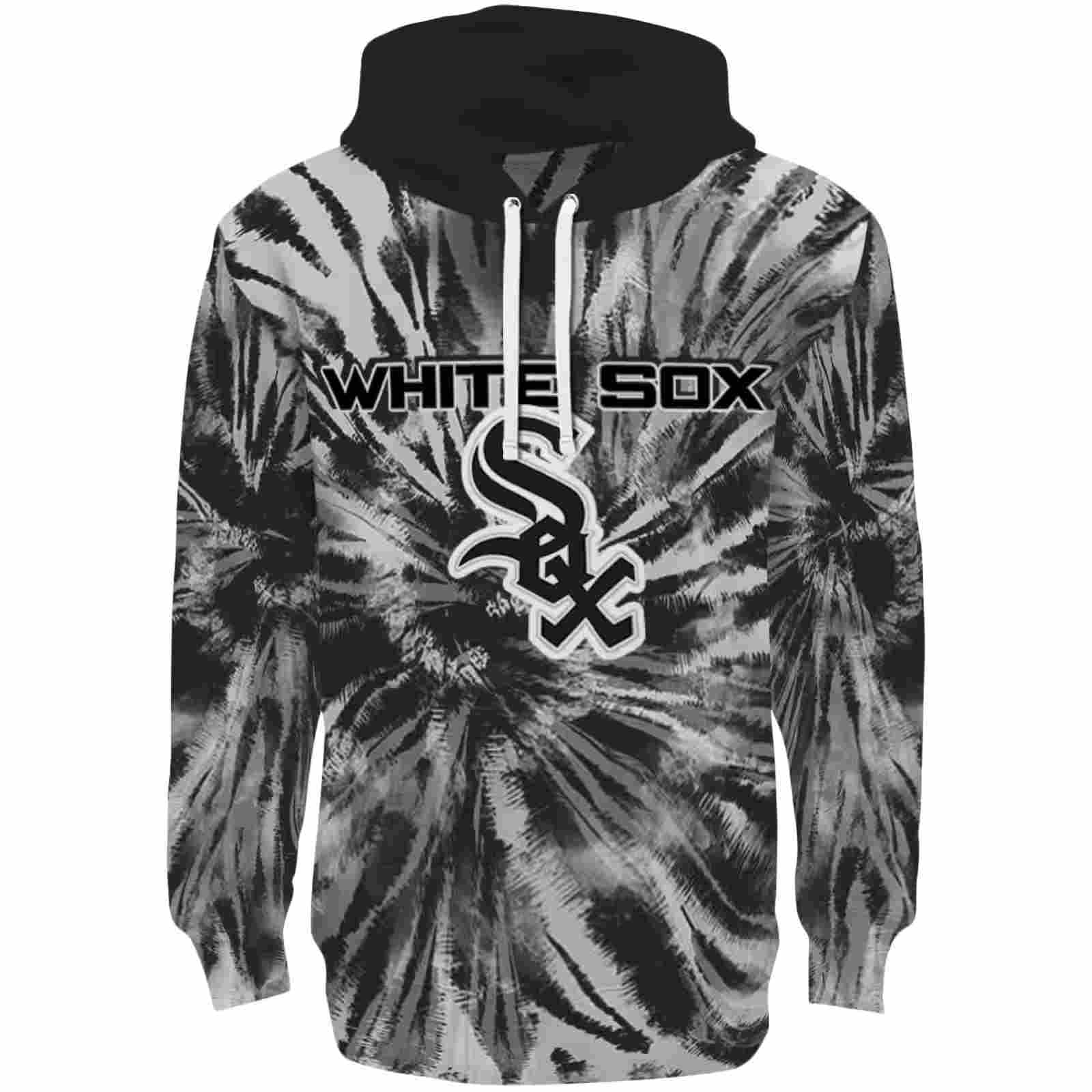 Chicago White Sox Tie Dye Pattern Black Hoodie