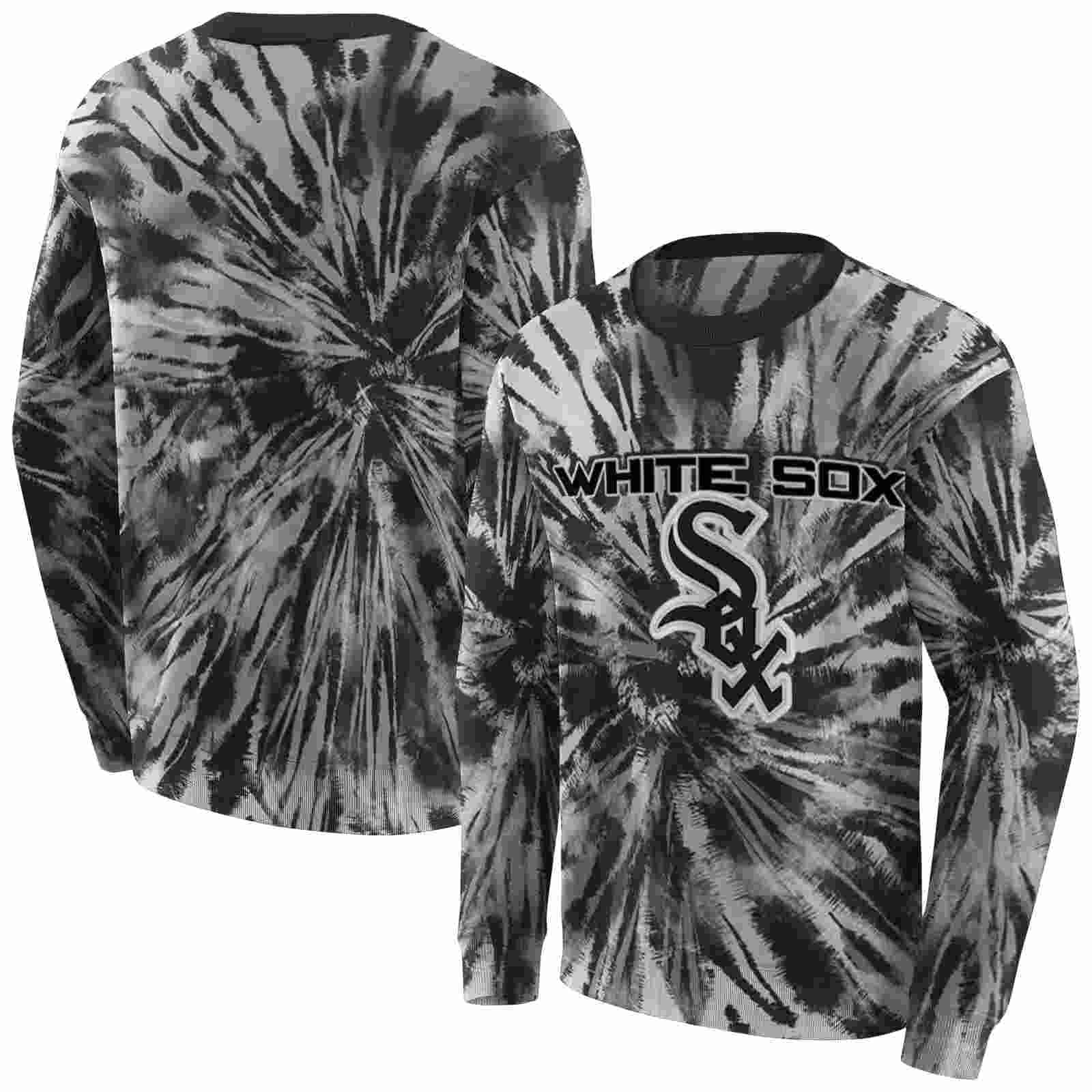 chicago white sox tie dye pattern black hoodie premium grade