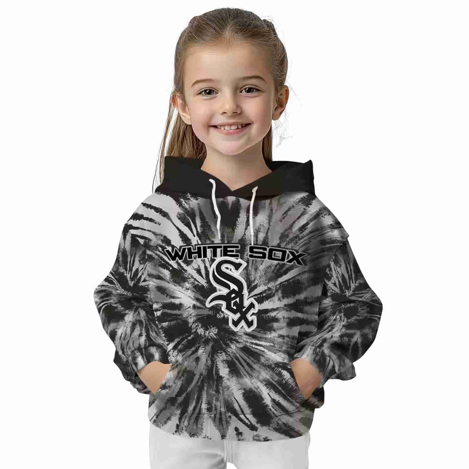 chicago white sox tie dye pattern black hoodie top rated