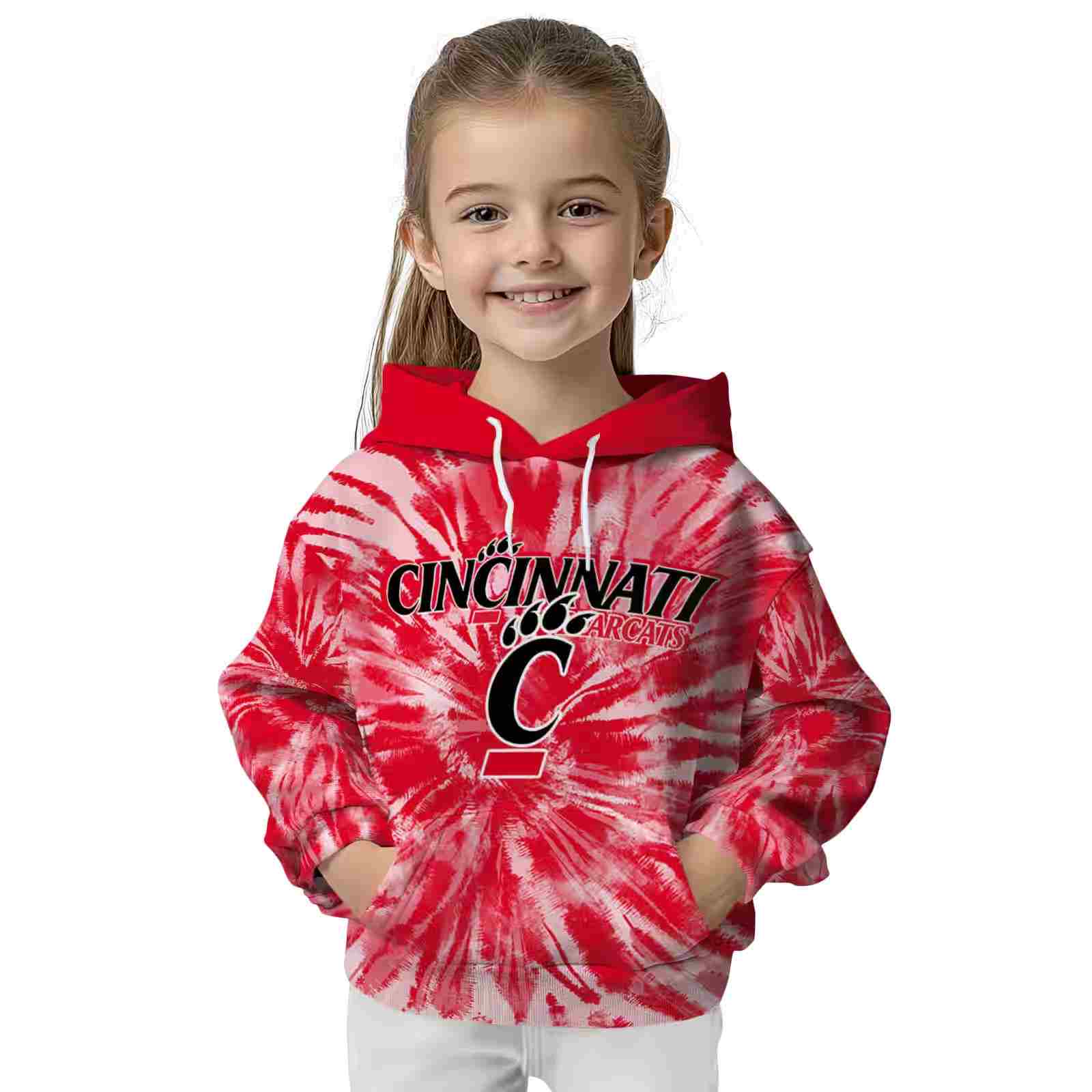 cincinnati bearcats tie dye pattern red hoodie top rated