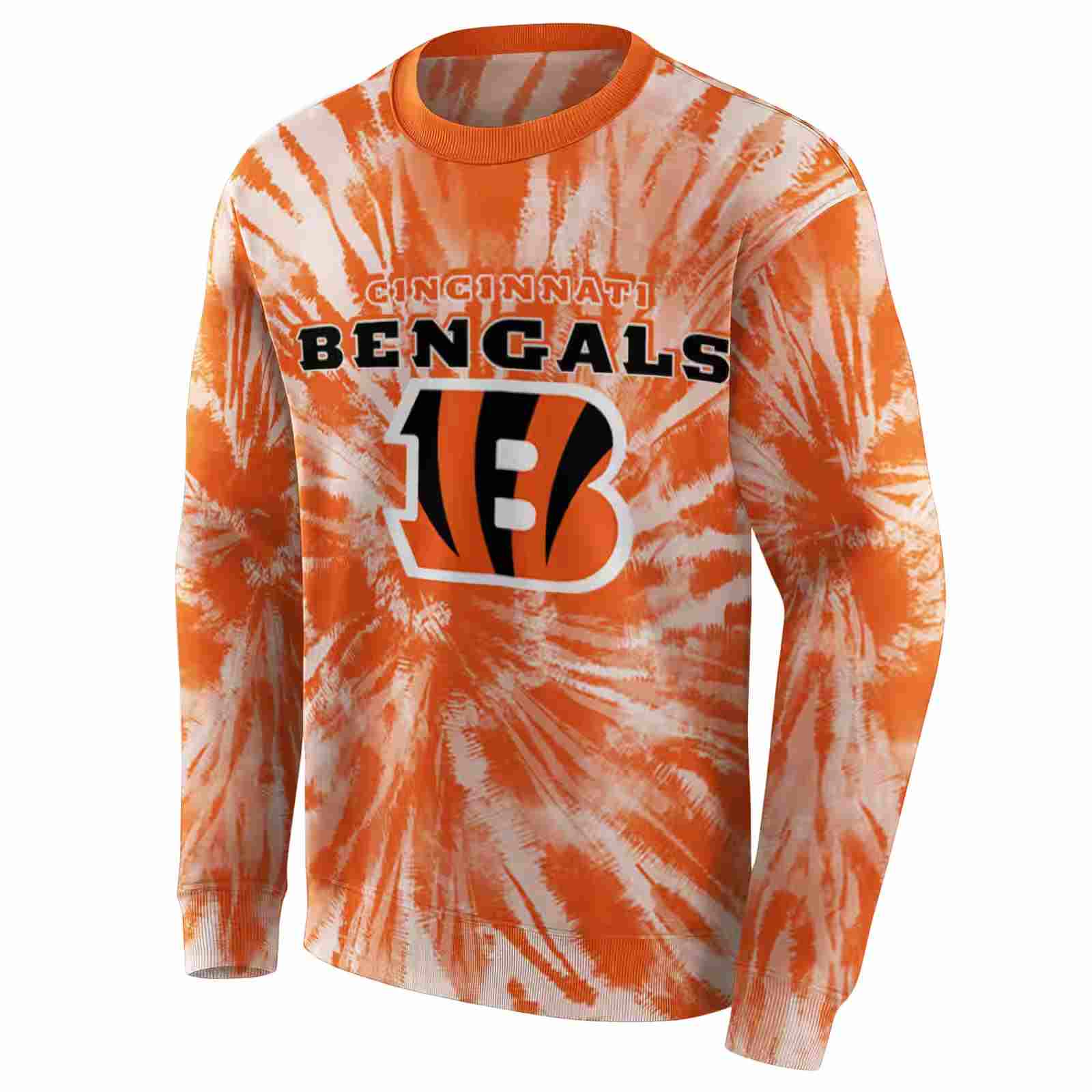 cincinnati bengals tie dye pattern orange hoodie new arrival