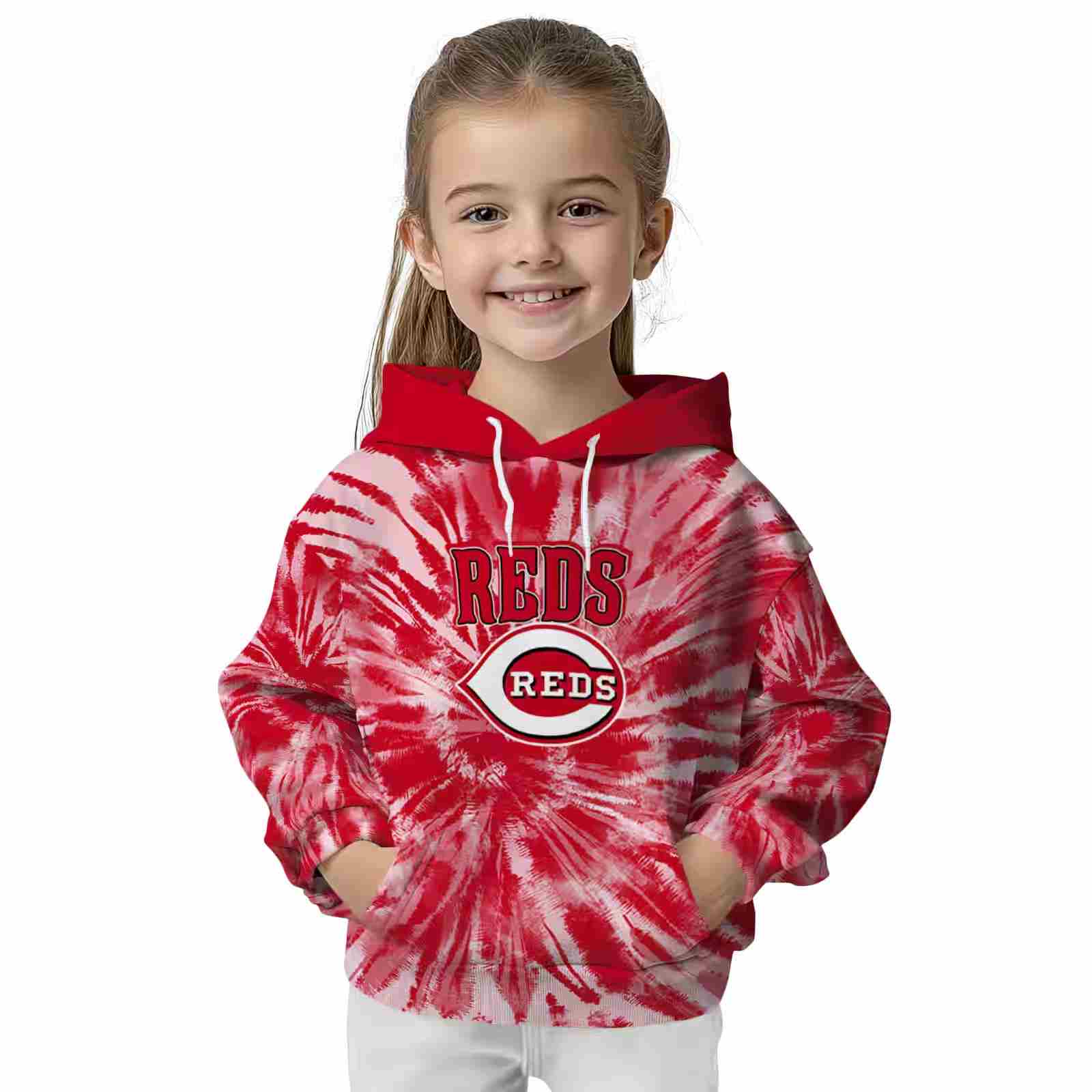 cincinnati reds tie dye pattern red hoodie top rated