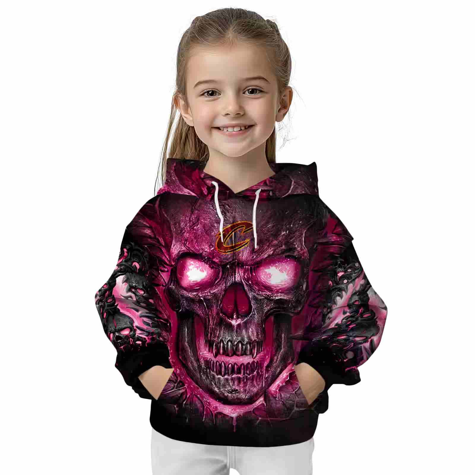 cleveland cavaliers demonic skull wine black hoodie top rated