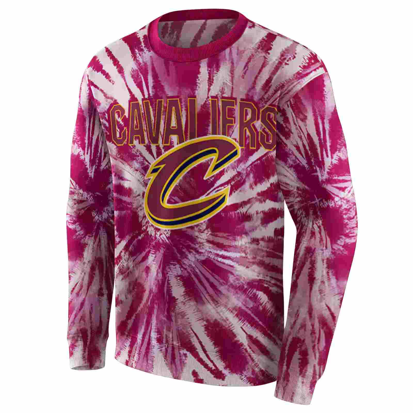 cleveland cavaliers tie dye pattern wine hoodie new arrival