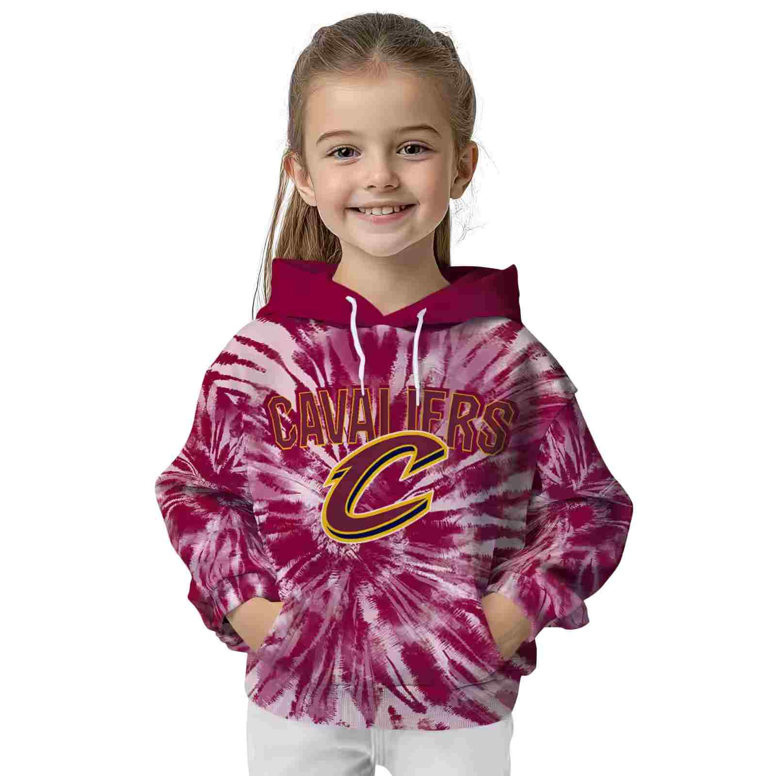 cleveland cavaliers tie dye pattern wine hoodie top rated