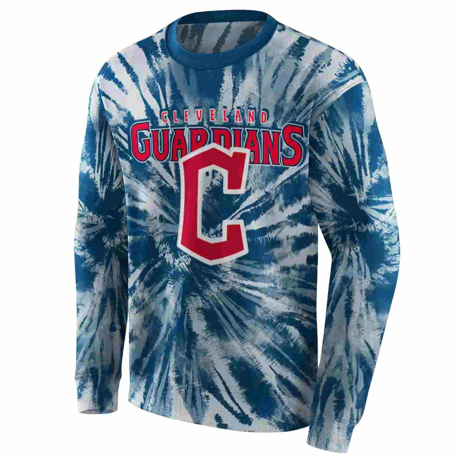 cleveland guardians tie dye pattern navy blue hoodie new arrival