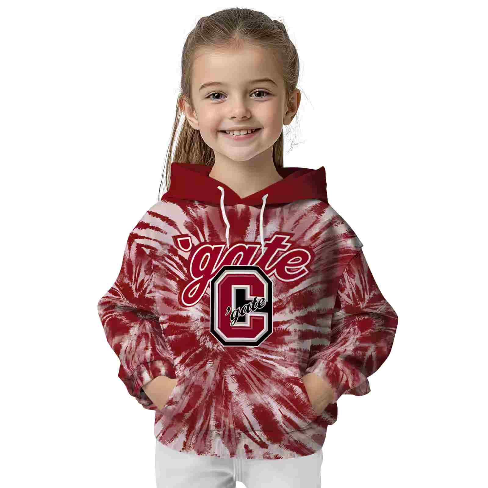 colgate raiders tie dye pattern maroon hoodie top rated