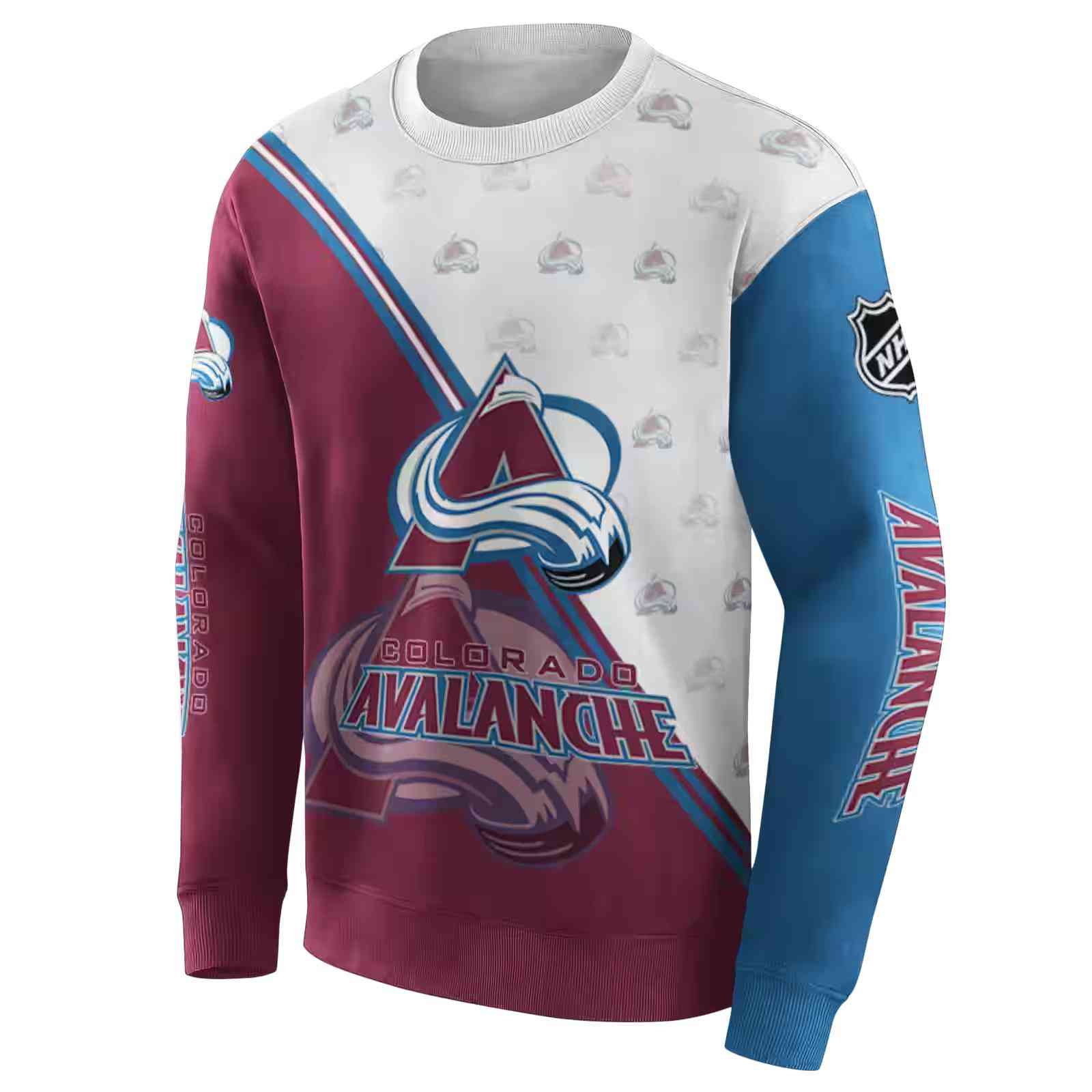 colorado avalanche diagonal stripe burgundy white hoodie new arrival