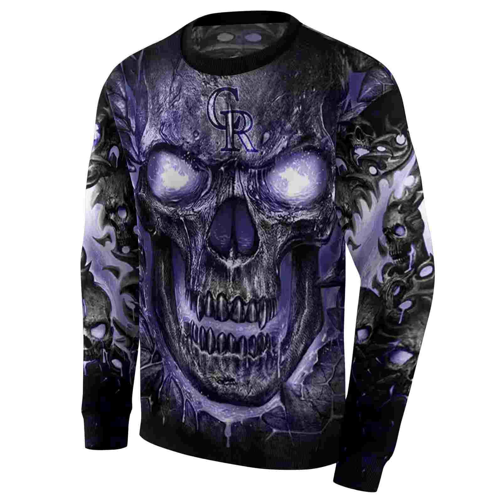 colorado rockies demonic skull blue black hoodie new arrival