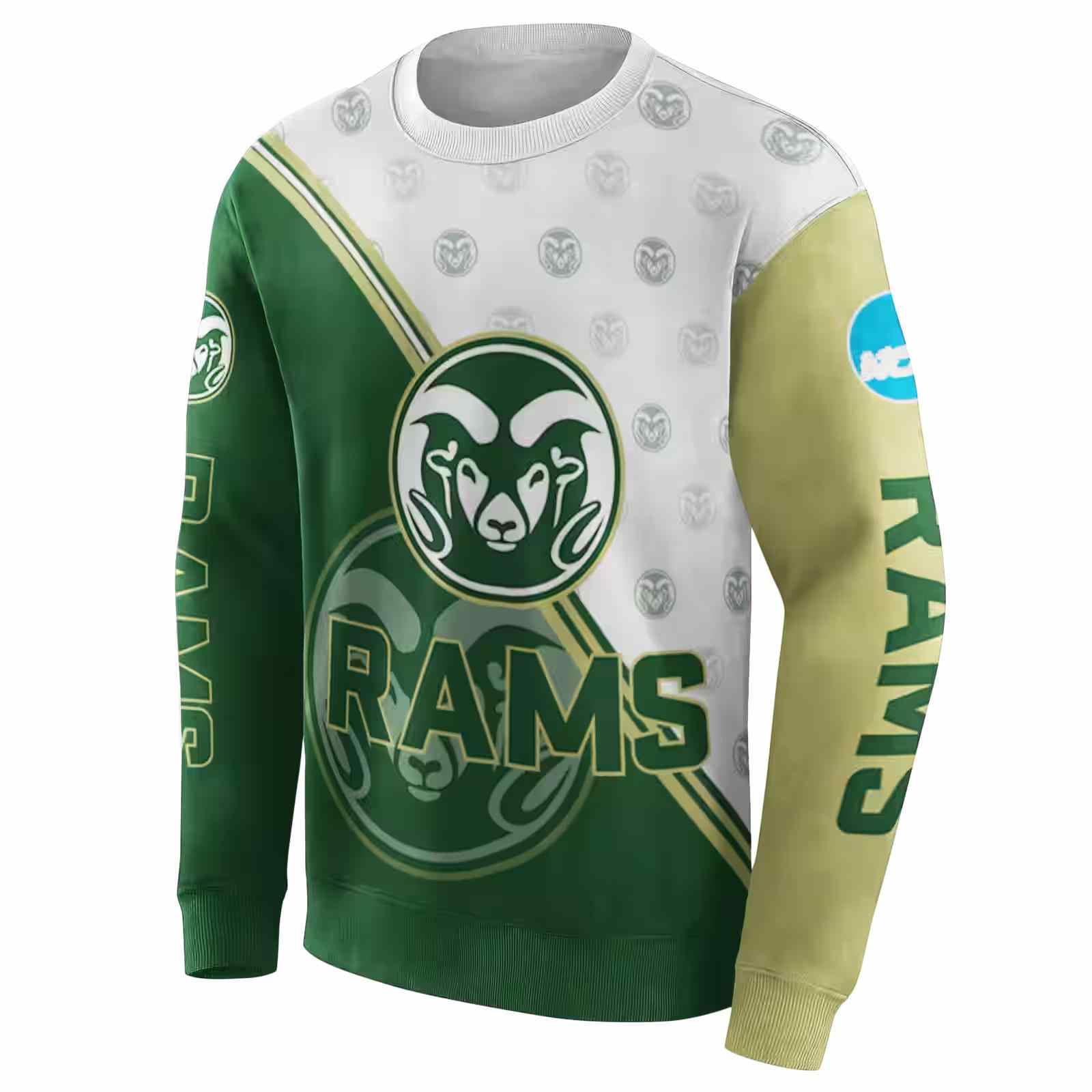 colorado state rams diagonal stripe green white hoodie new arrival