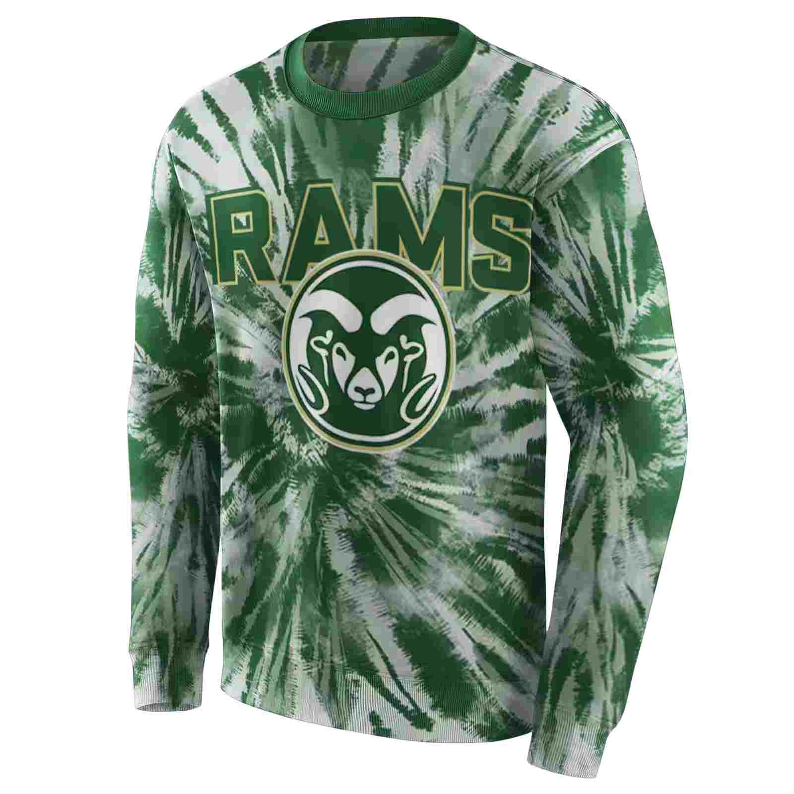 colorado state rams tie dye pattern green hoodie new arrival