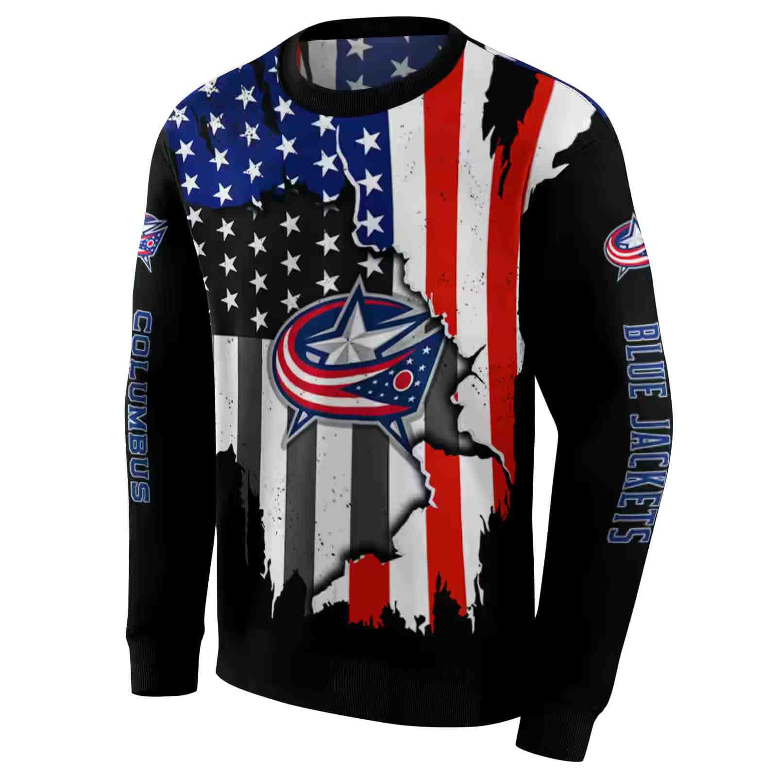 columbus blue jackets american pride black hoodie new arrival