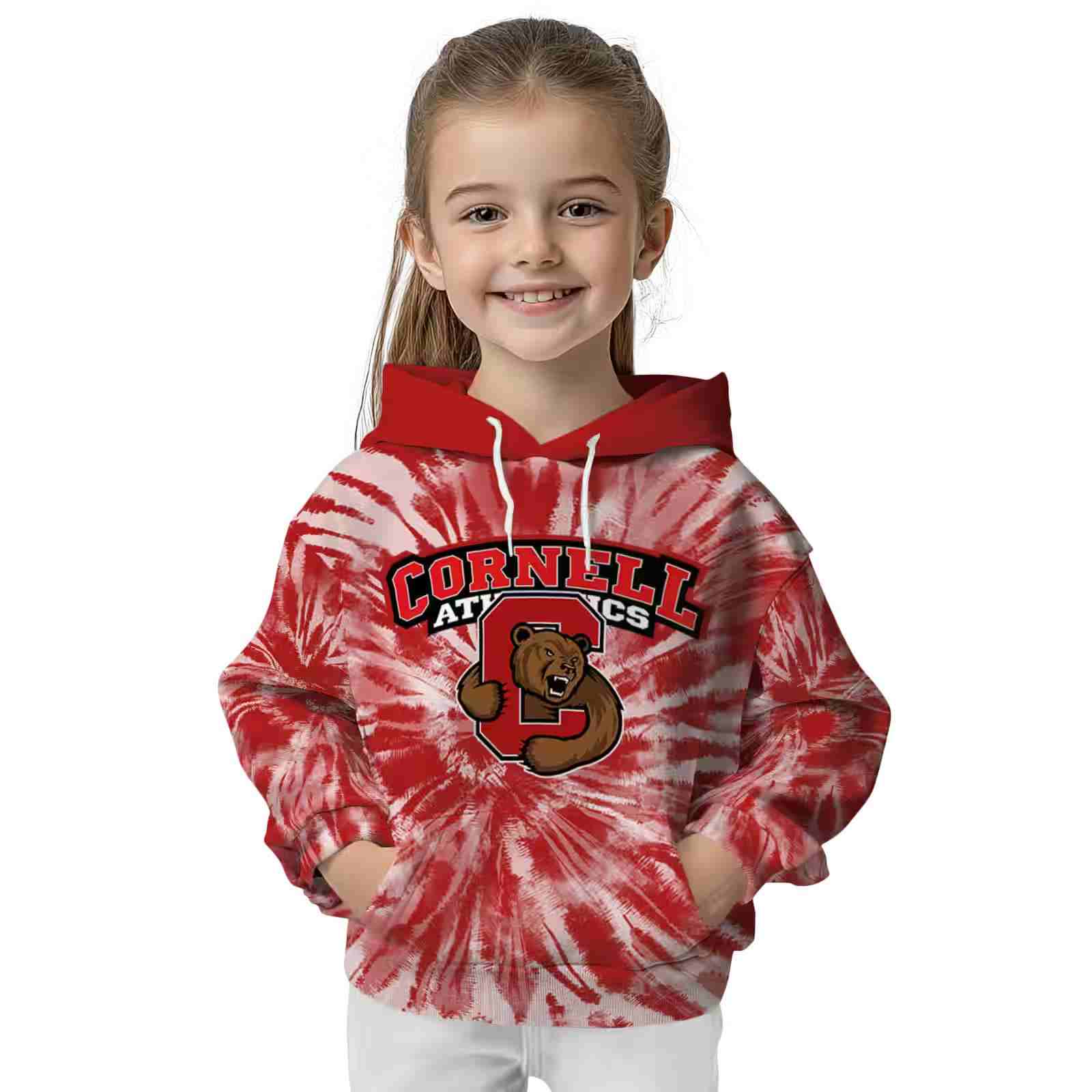 cornell big red tie dye pattern red hoodie top rated