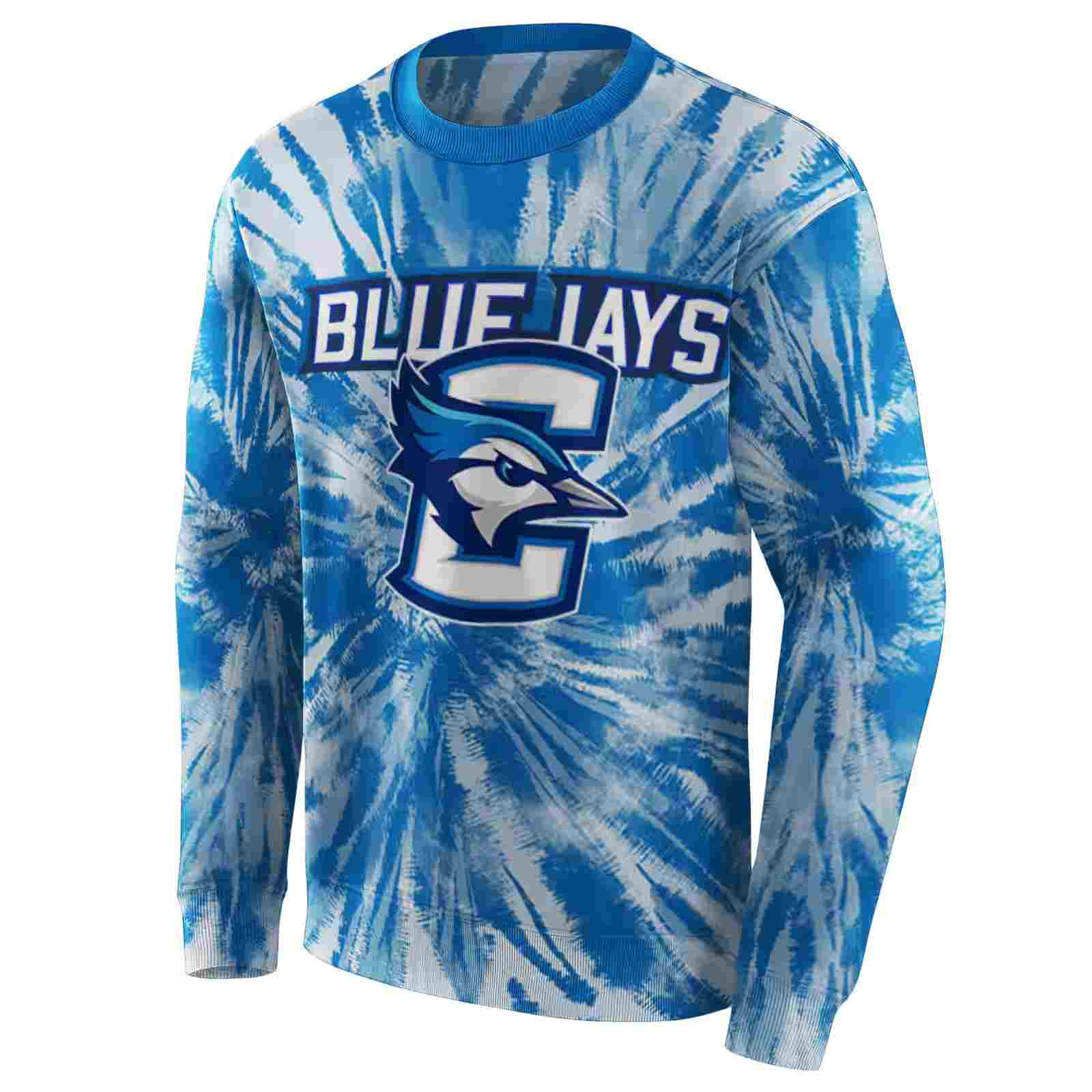 creighton bluejays tie dye pattern blue hoodie new arrival