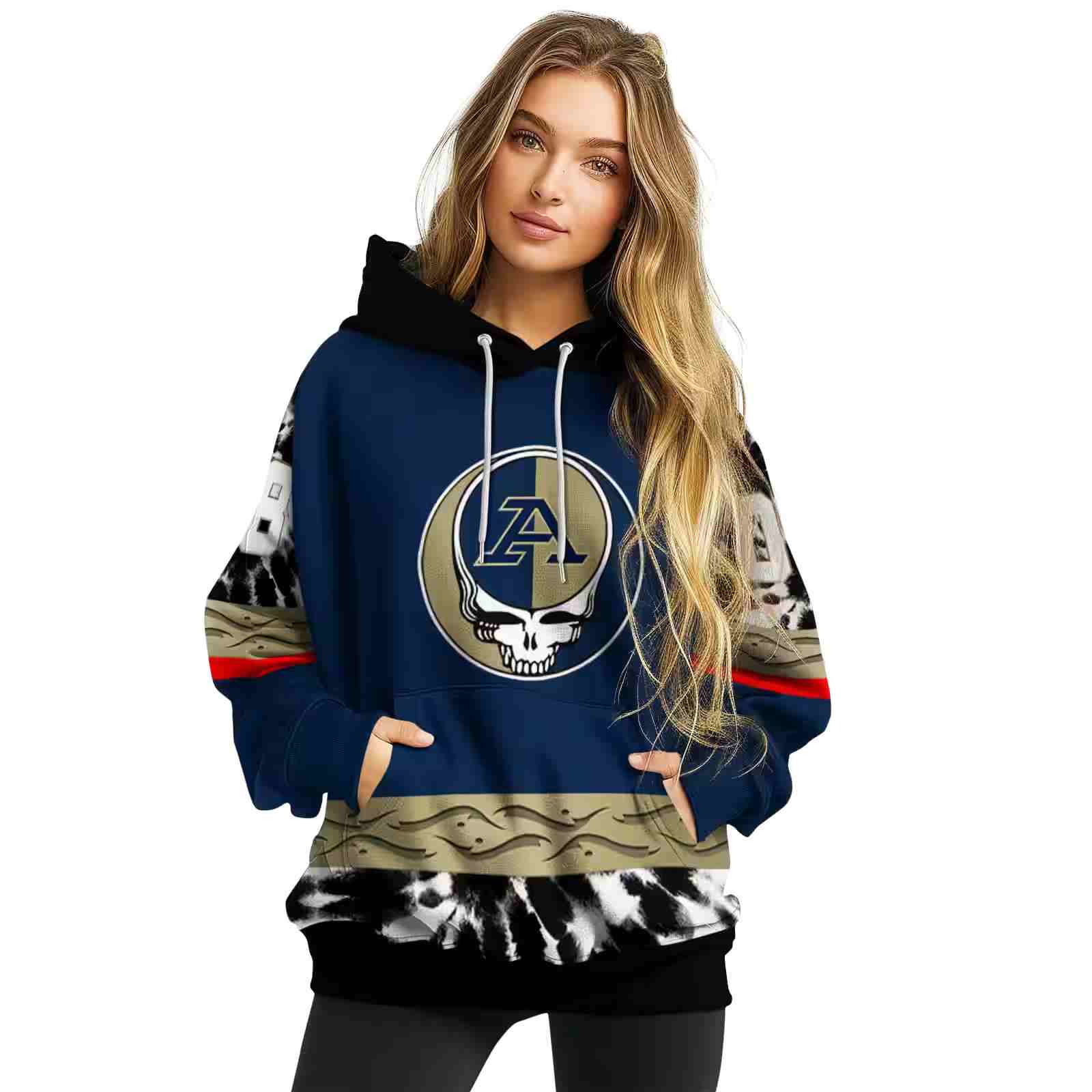 custom akron zips grateful vibes blue hoodie high quality