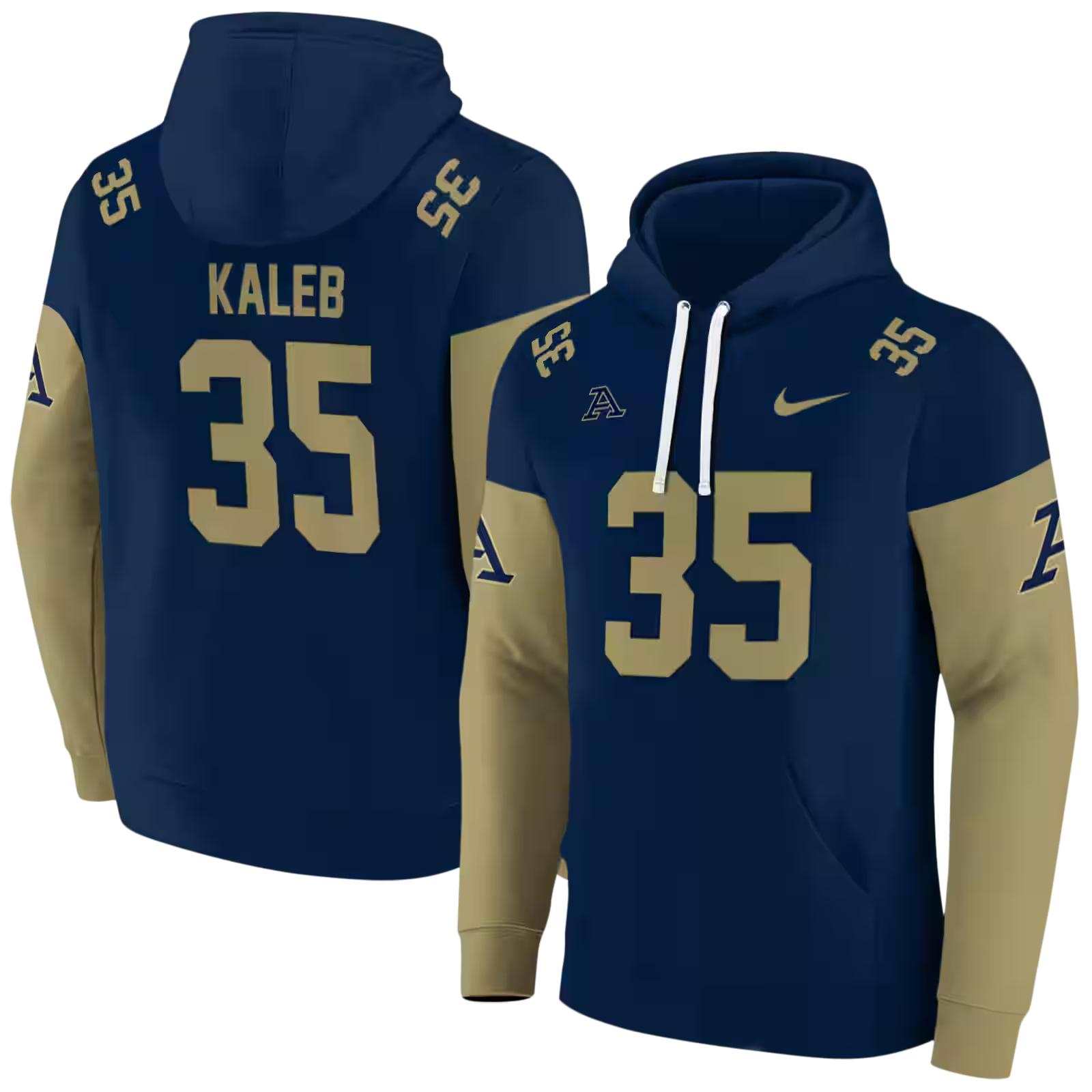 custom akron zips minimal design blue hoodie fashion forward