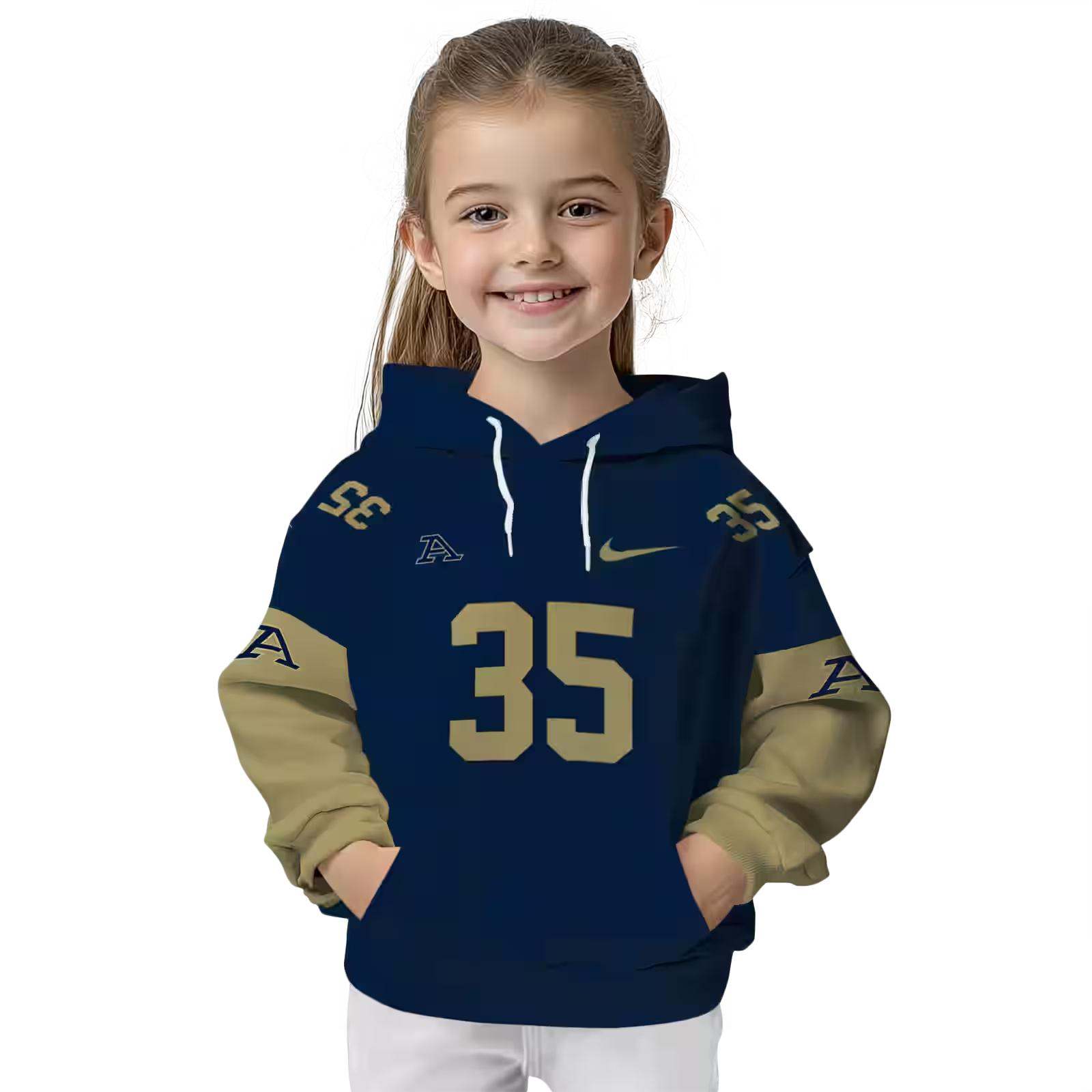 custom akron zips minimal design blue hoodie top rated