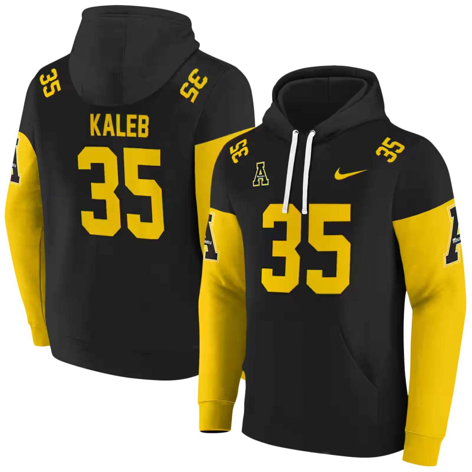 custom appalachian state mountaineers minimal design black hoodie fashion forward