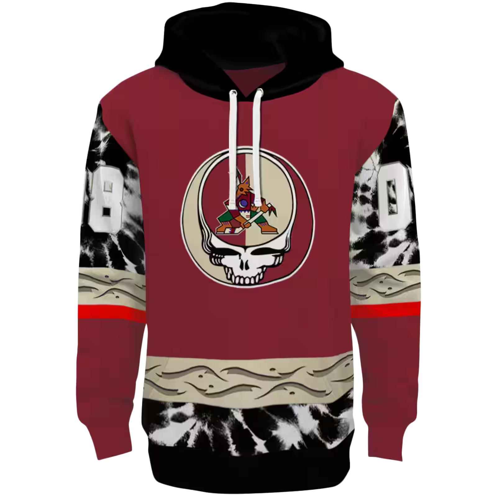 Custom Arizona Coyotes Grateful Vibes Red Hoodie