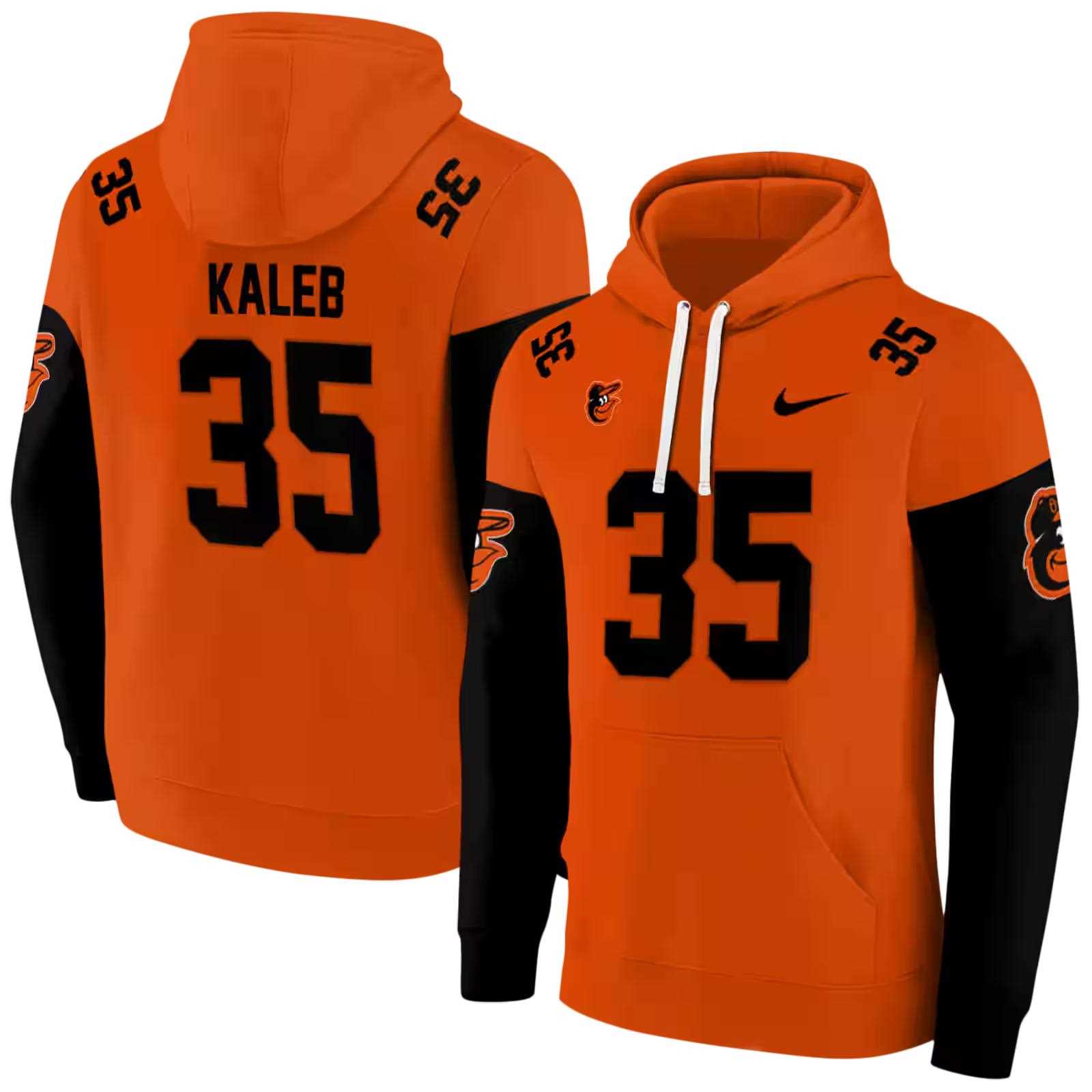 custom baltimore orioles minimal design orange hoodie fashion forward