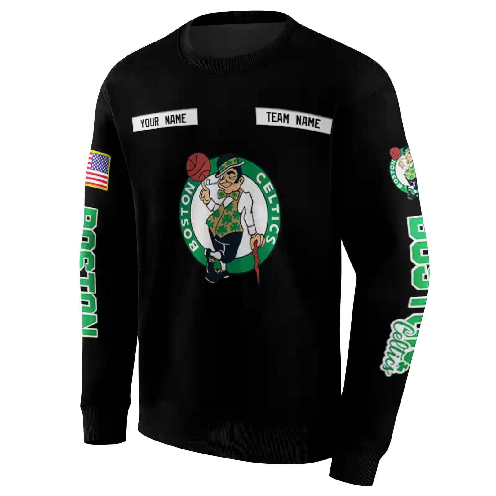 custom boston celtics punisher skull black hoodie new arrival