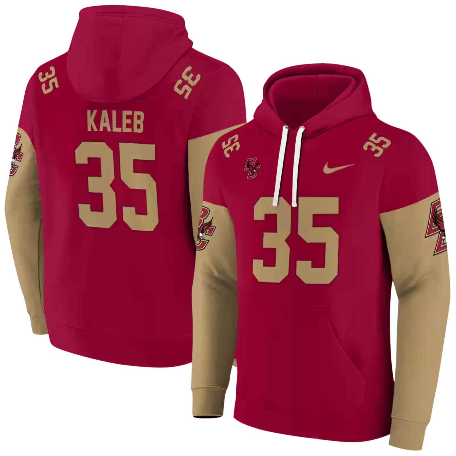 custom boston college eagles minimal design maroon hoodie fashion forward