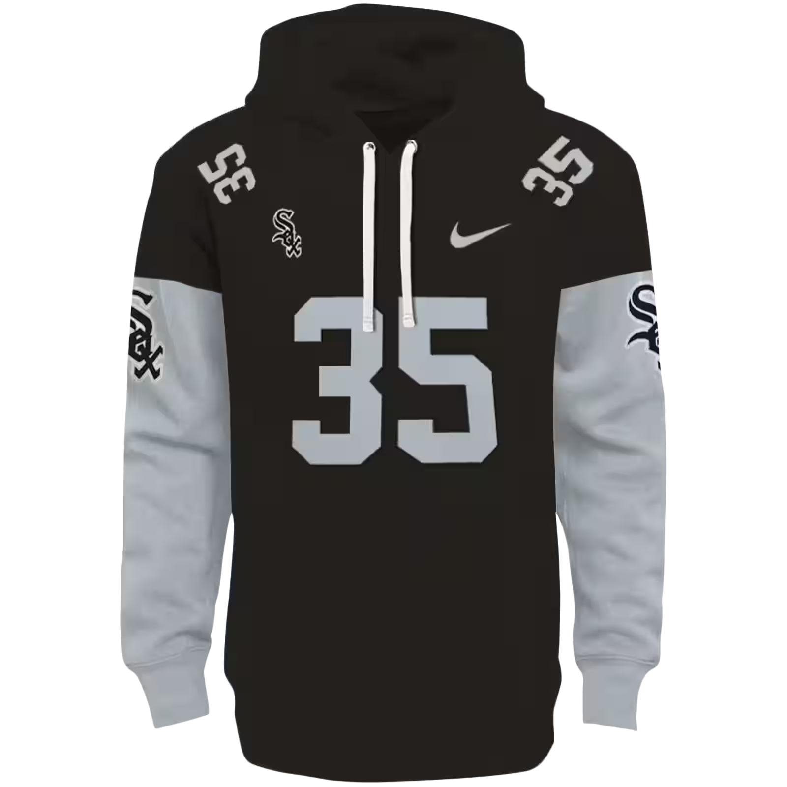 Custom Chicago White Sox Minimal Design Black Hoodie