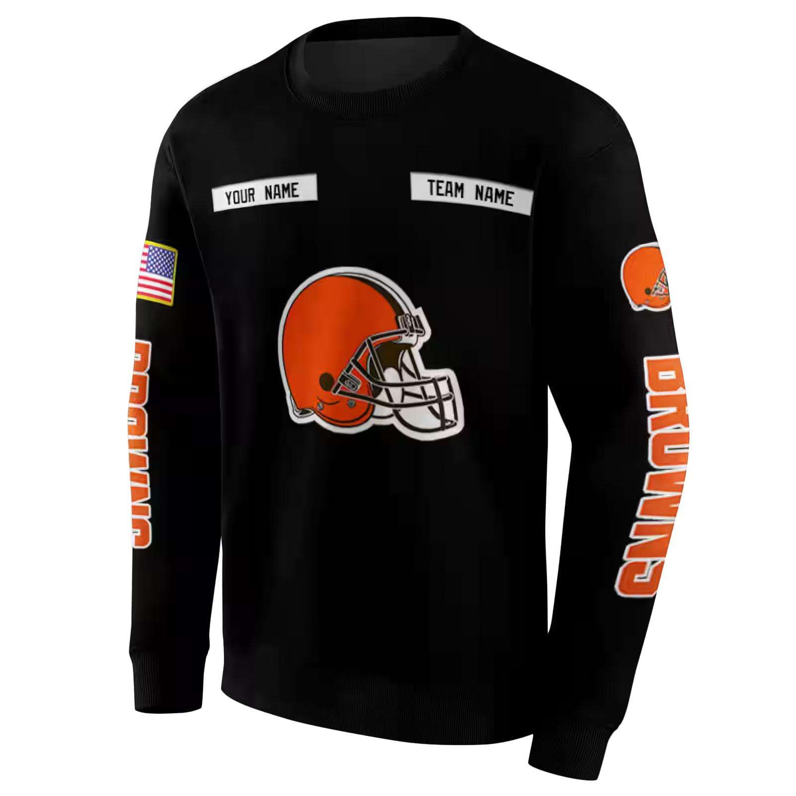 custom cleveland browns punisher skull black hoodie new arrival