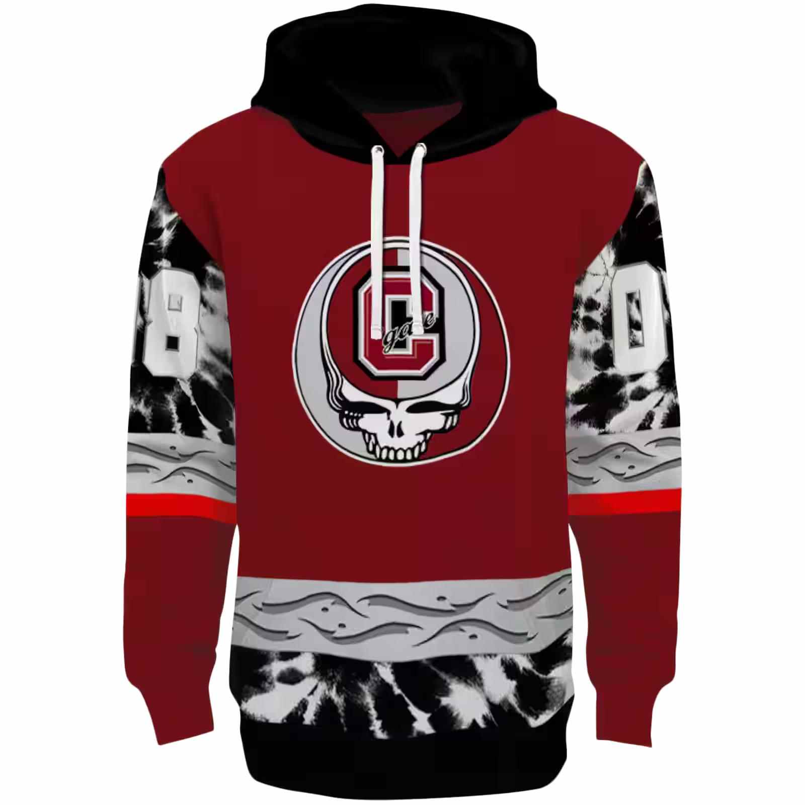 Custom Colgate Raiders Grateful Vibes Maroon Hoodie