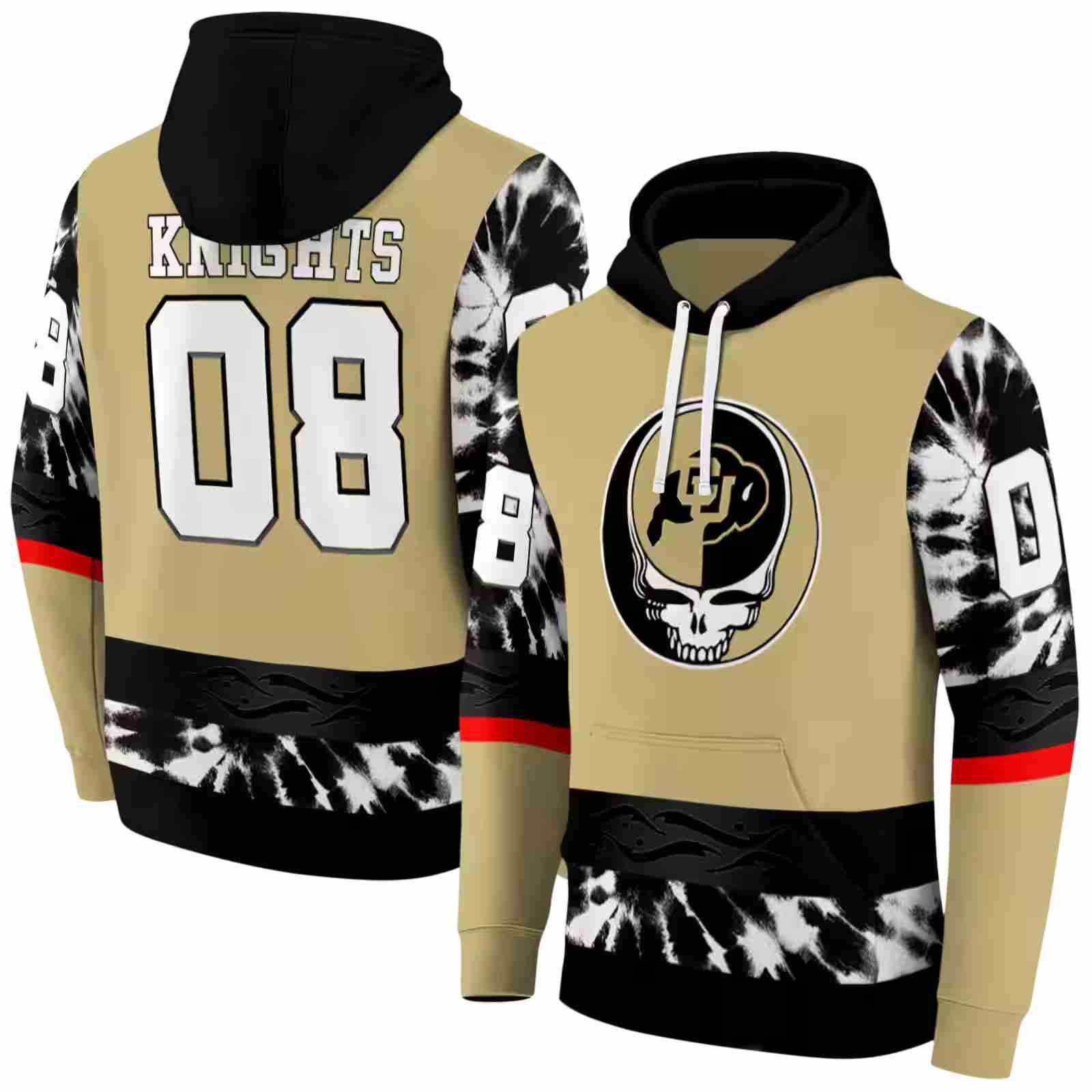 custom colorado buffaloes grateful vibes gold hoodie fashion forward