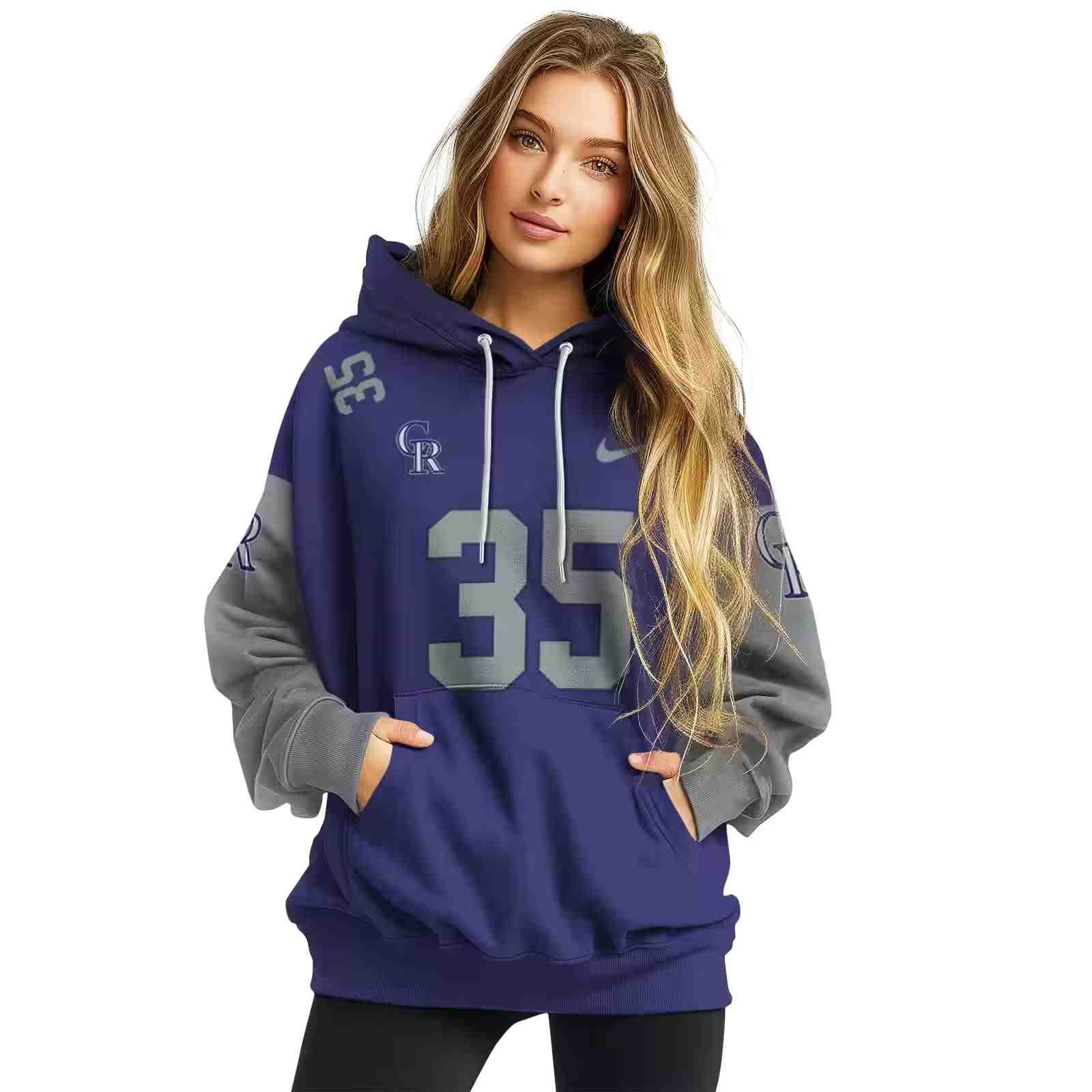 custom colorado rockies minimal design blue hoodie high quality