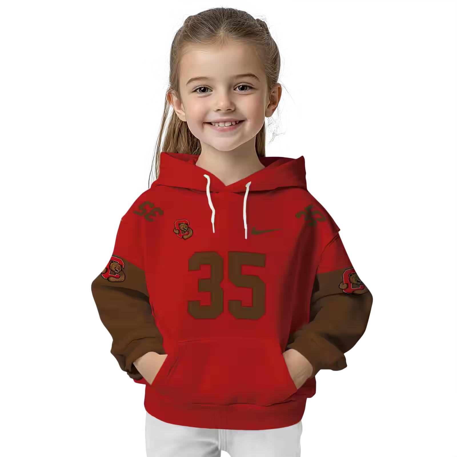 custom cornell big red minimal design red hoodie top rated